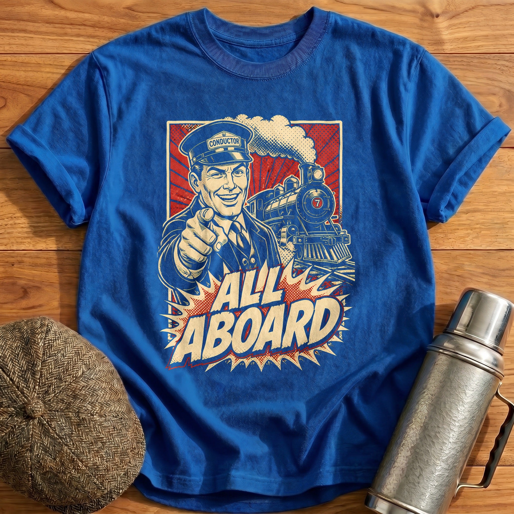 All Aboard Conductor T-Shirt - Royal