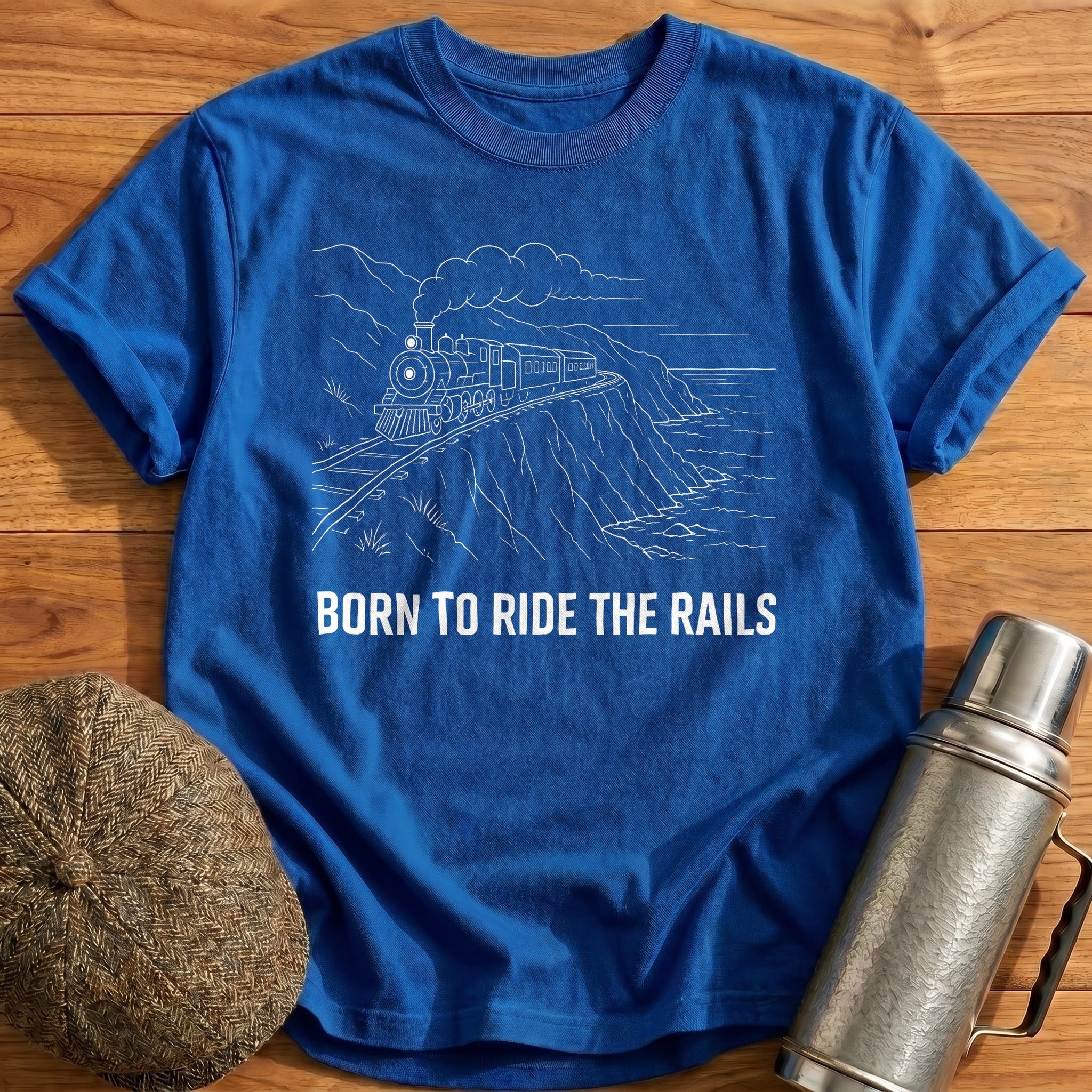 Born Ride Rails 28 T-Shirt - Royal