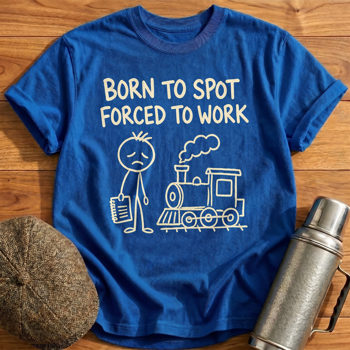 Born To Spot Forced To Work 13 T-Shirt - Royal