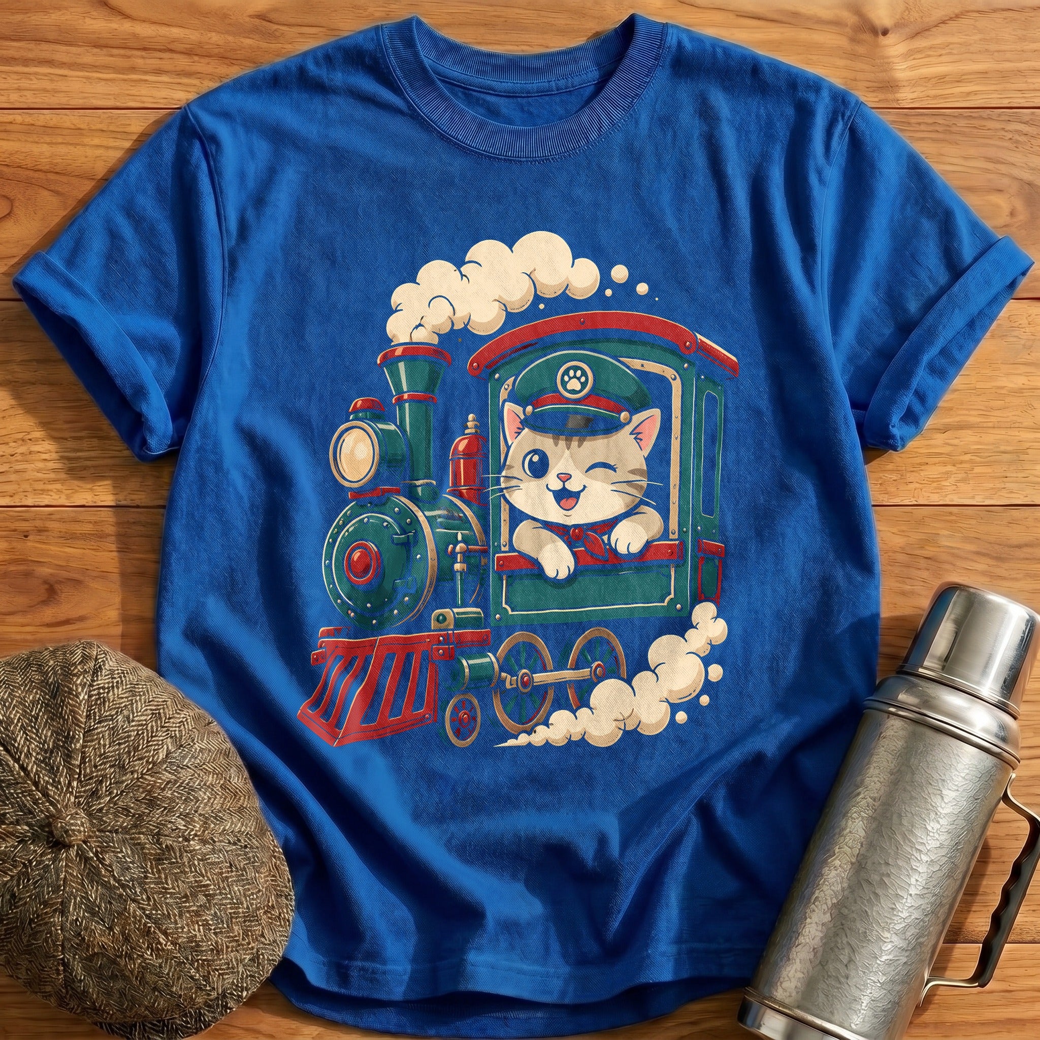 Captain Whiskers T-Shirt - Royal