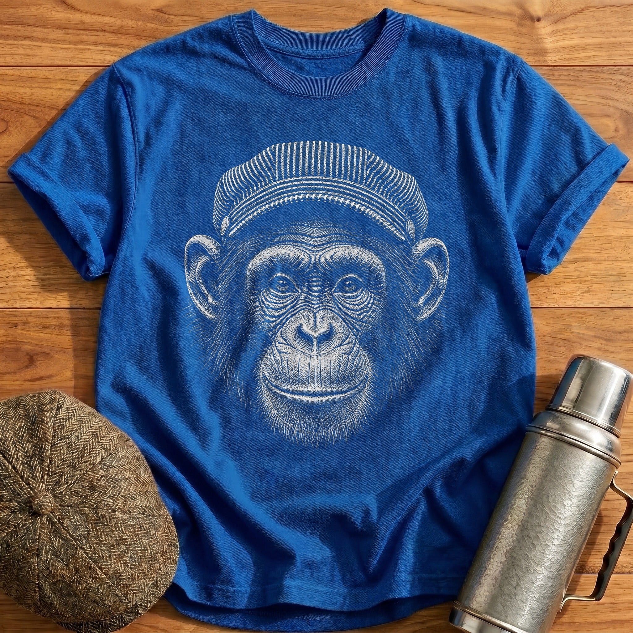 Chimp Driver Slate Blue T-Shirt - Royal