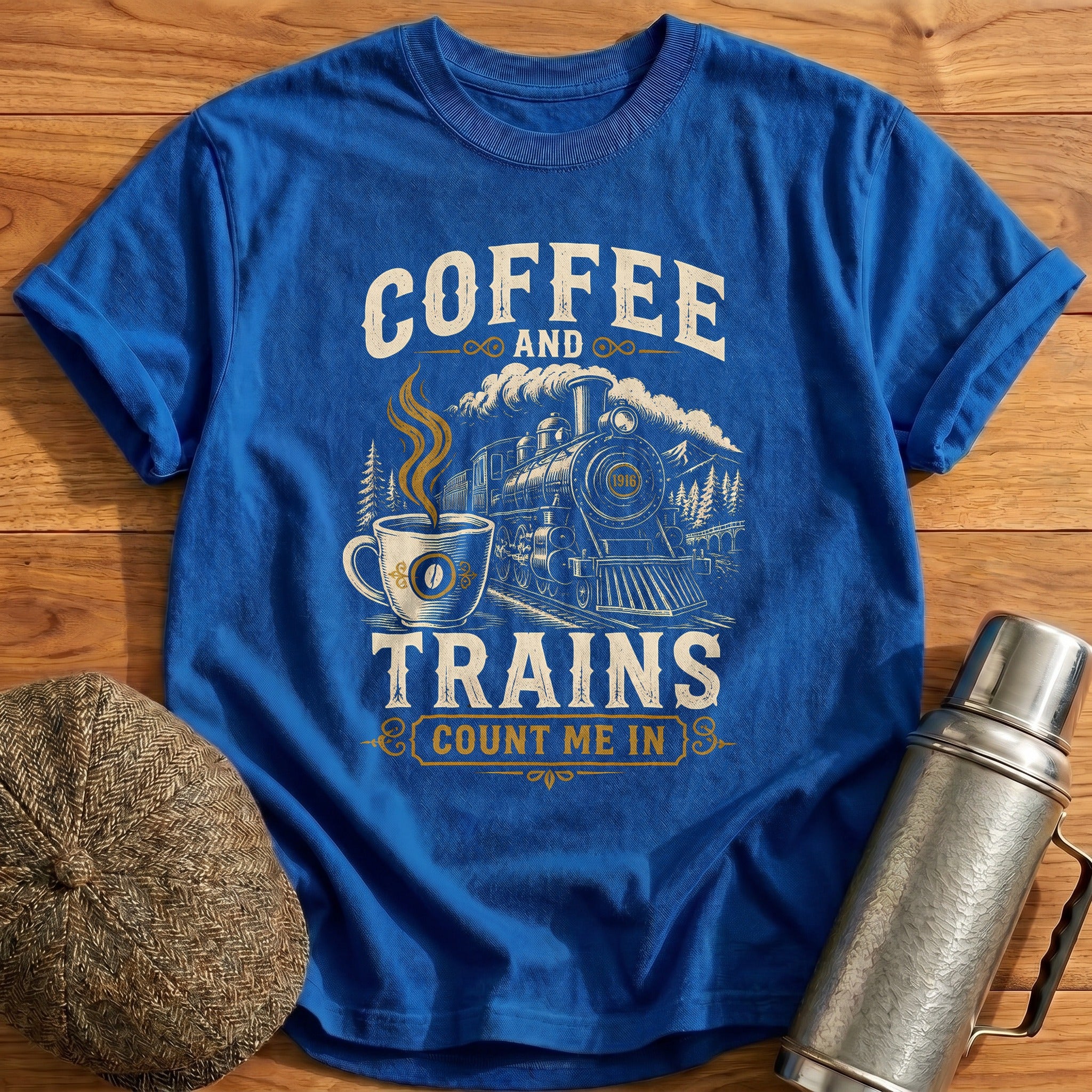 Coffee Break Express T-Shirt - Royal