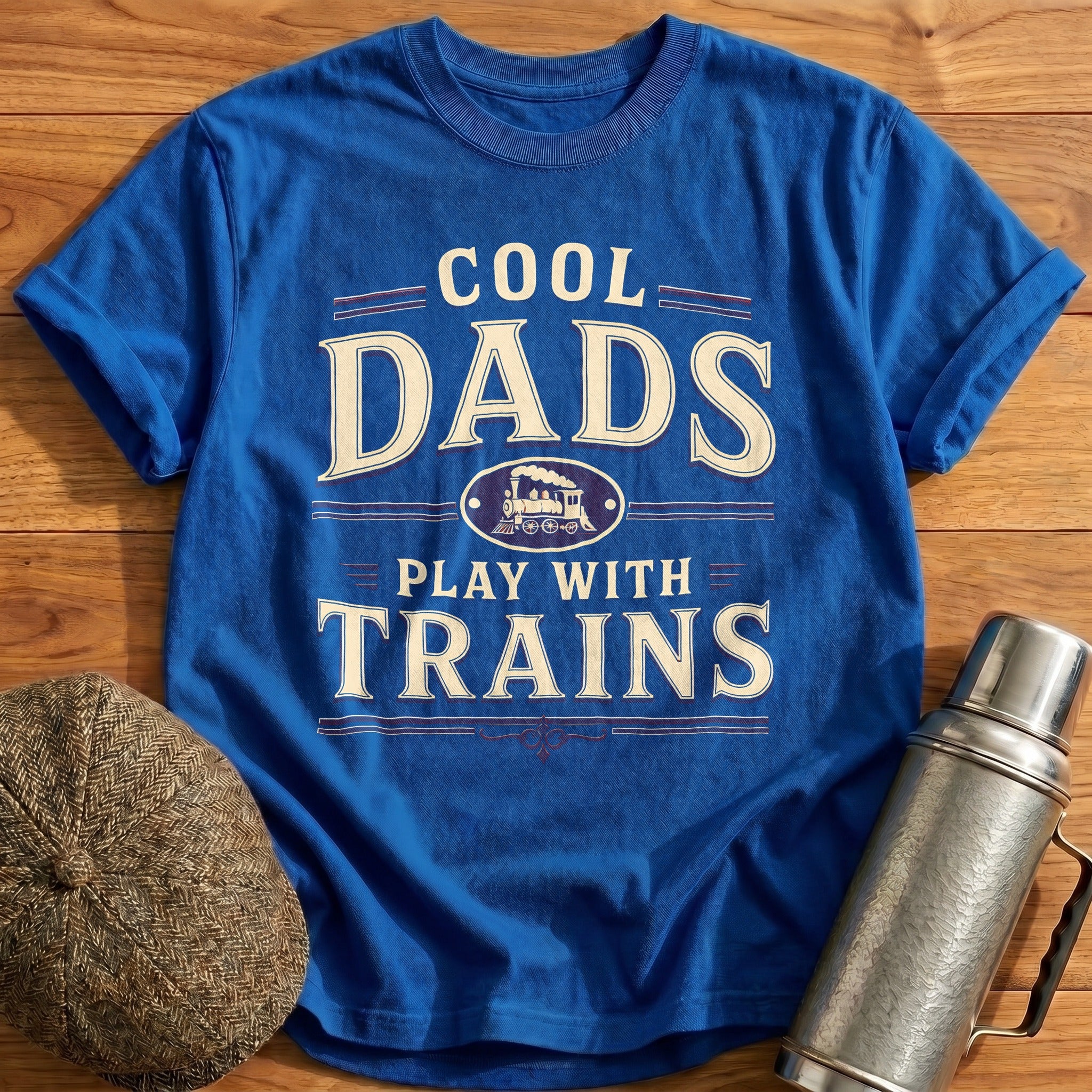 Cool Dads Play With Trains Dad Railroad Hobby - Royal