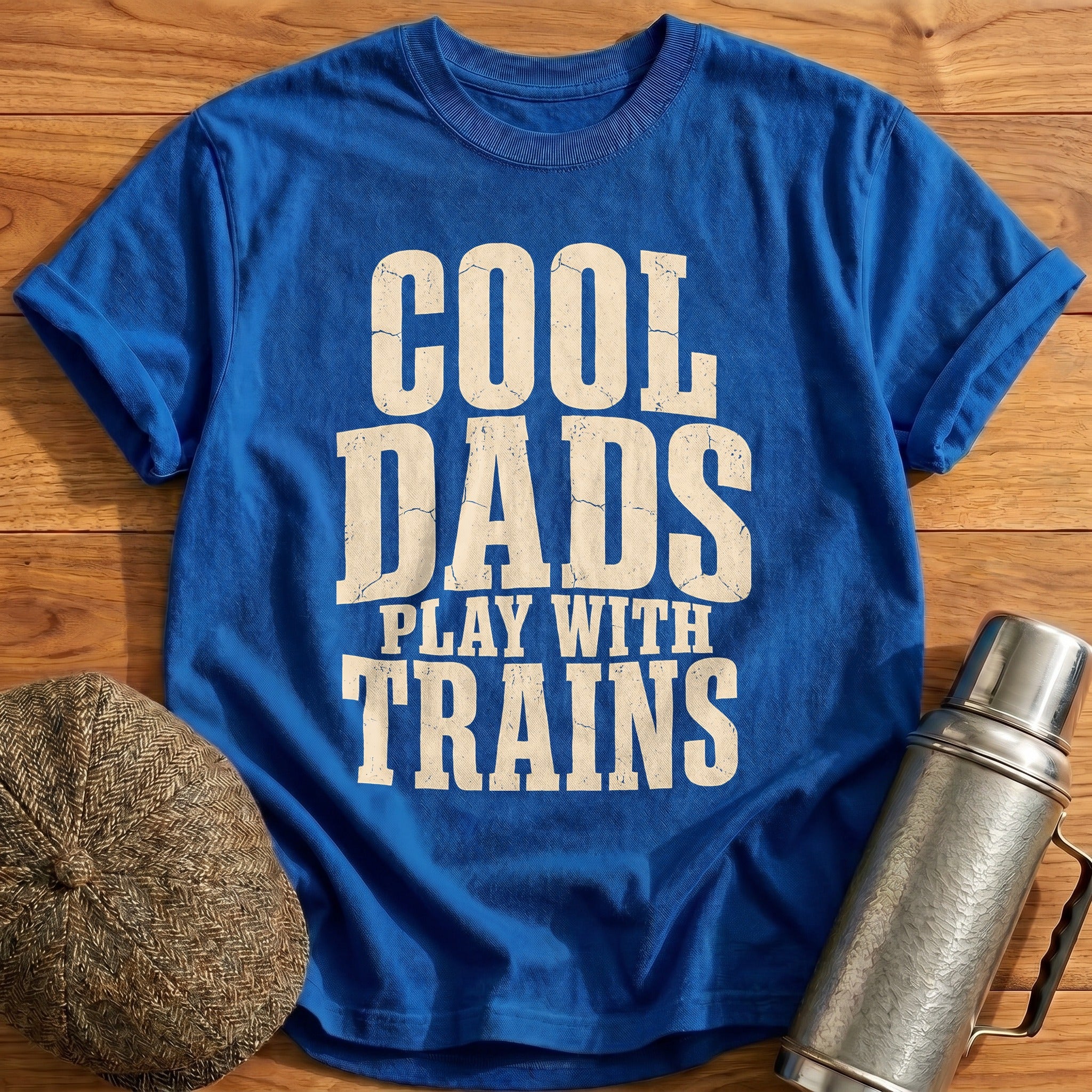 Cool Dads Play With Trains Father Railroad - Royal