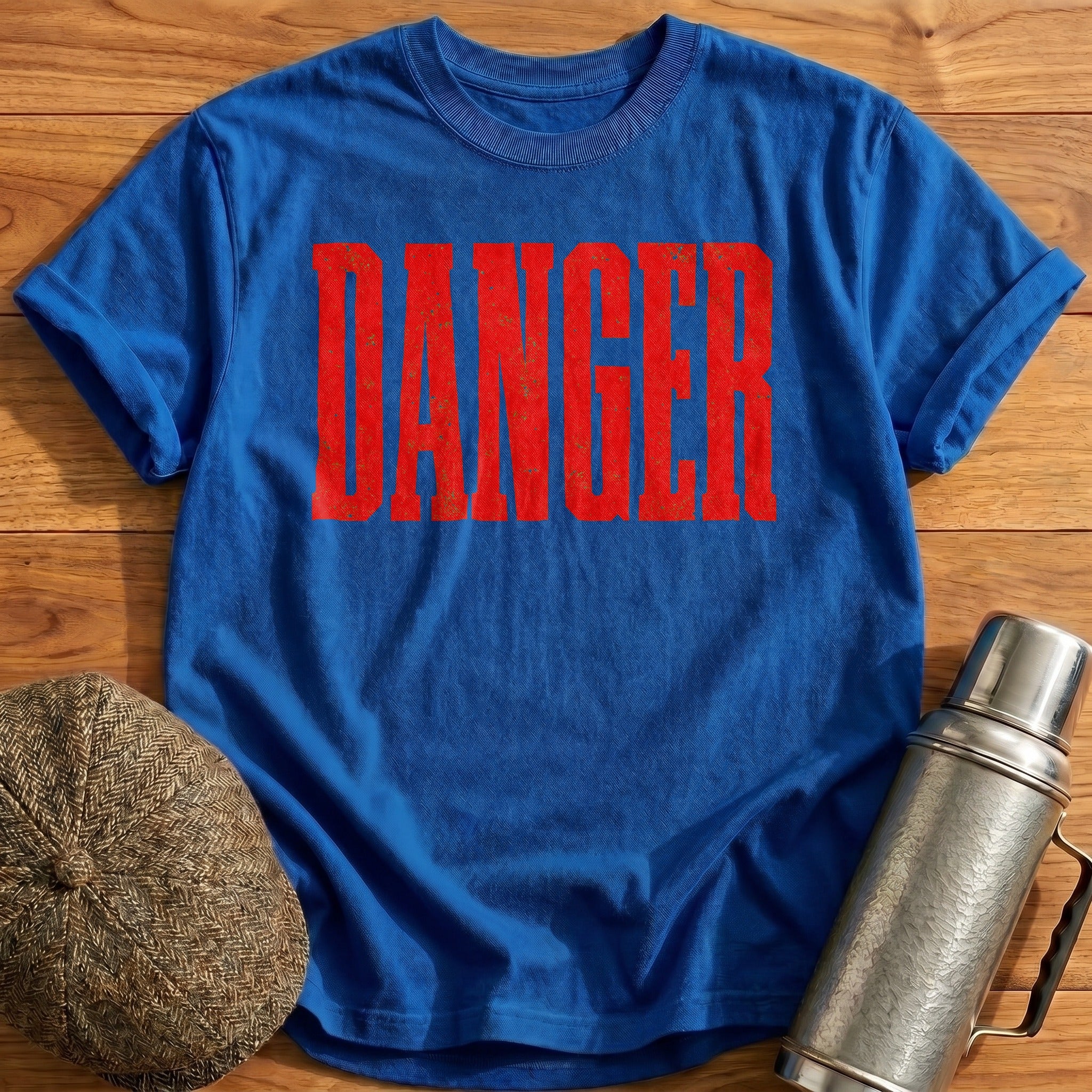 Danger Ahead T-Shirt - Royal