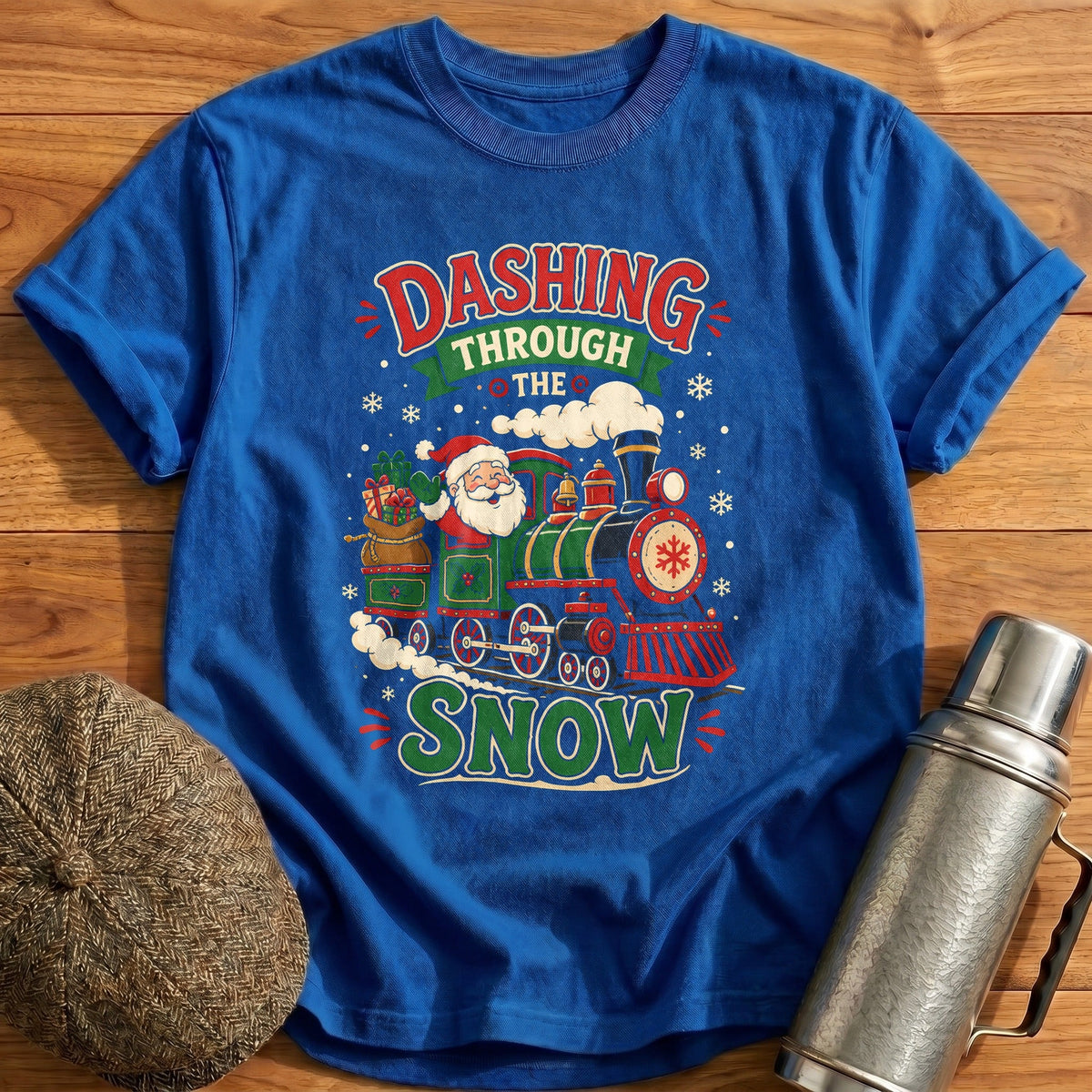 Dashing Through The Snow 22 Kids T-Shirt - Royal