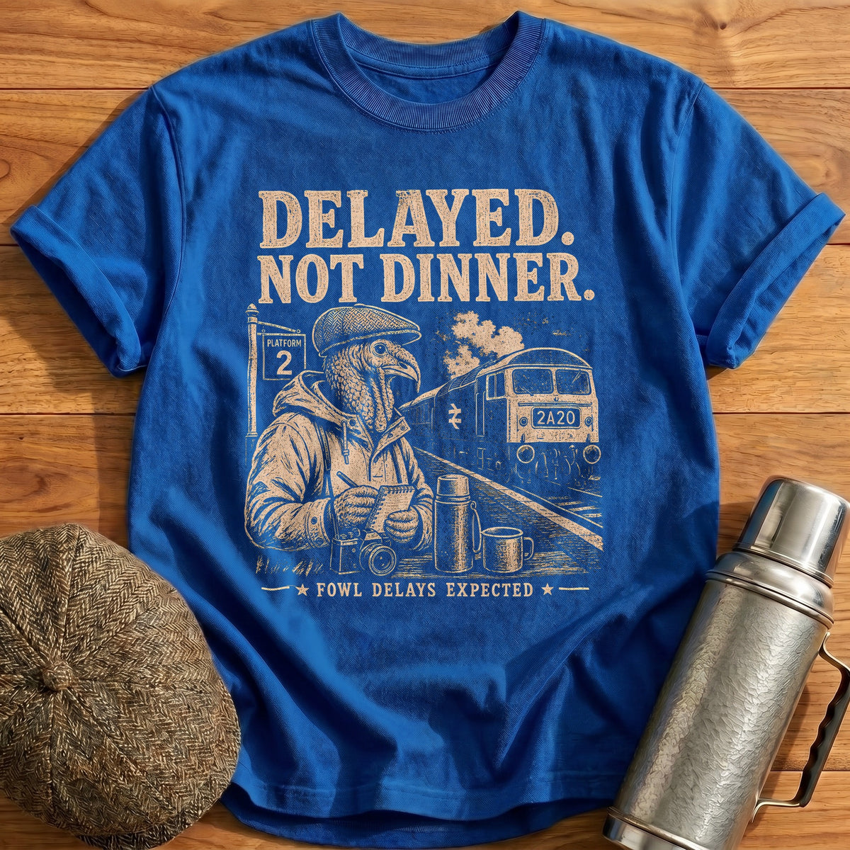 Delayed Not Dinner Fowl Delays Expected 13 T-Shirt - Royal