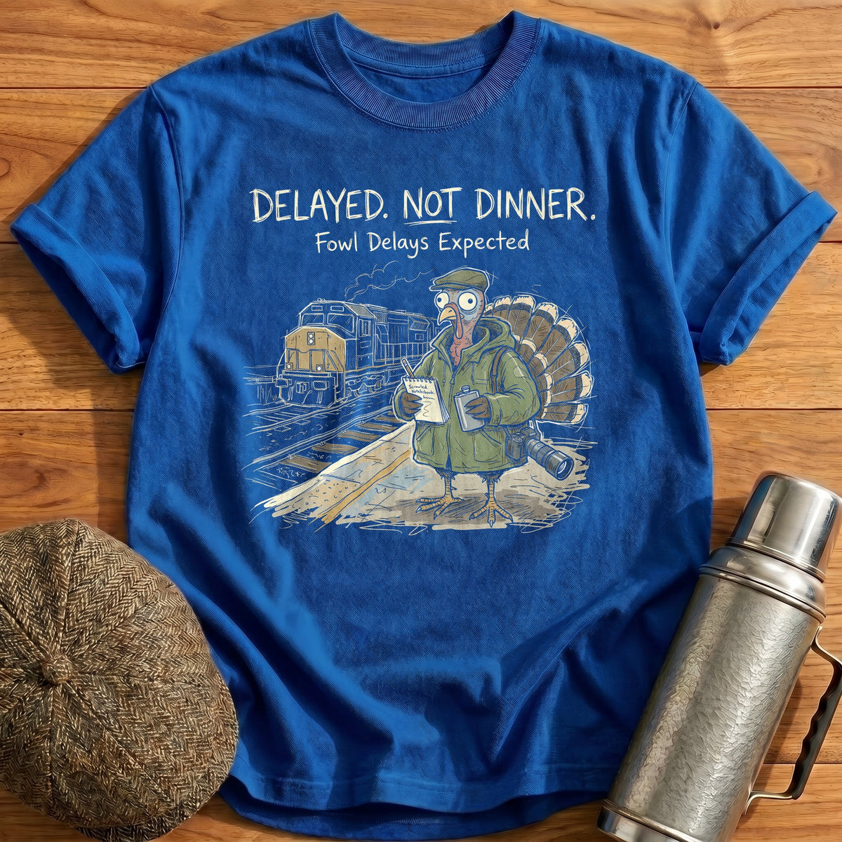Delayed Not Dinner Fowl Delays Expected 5 T-Shirt - Royal