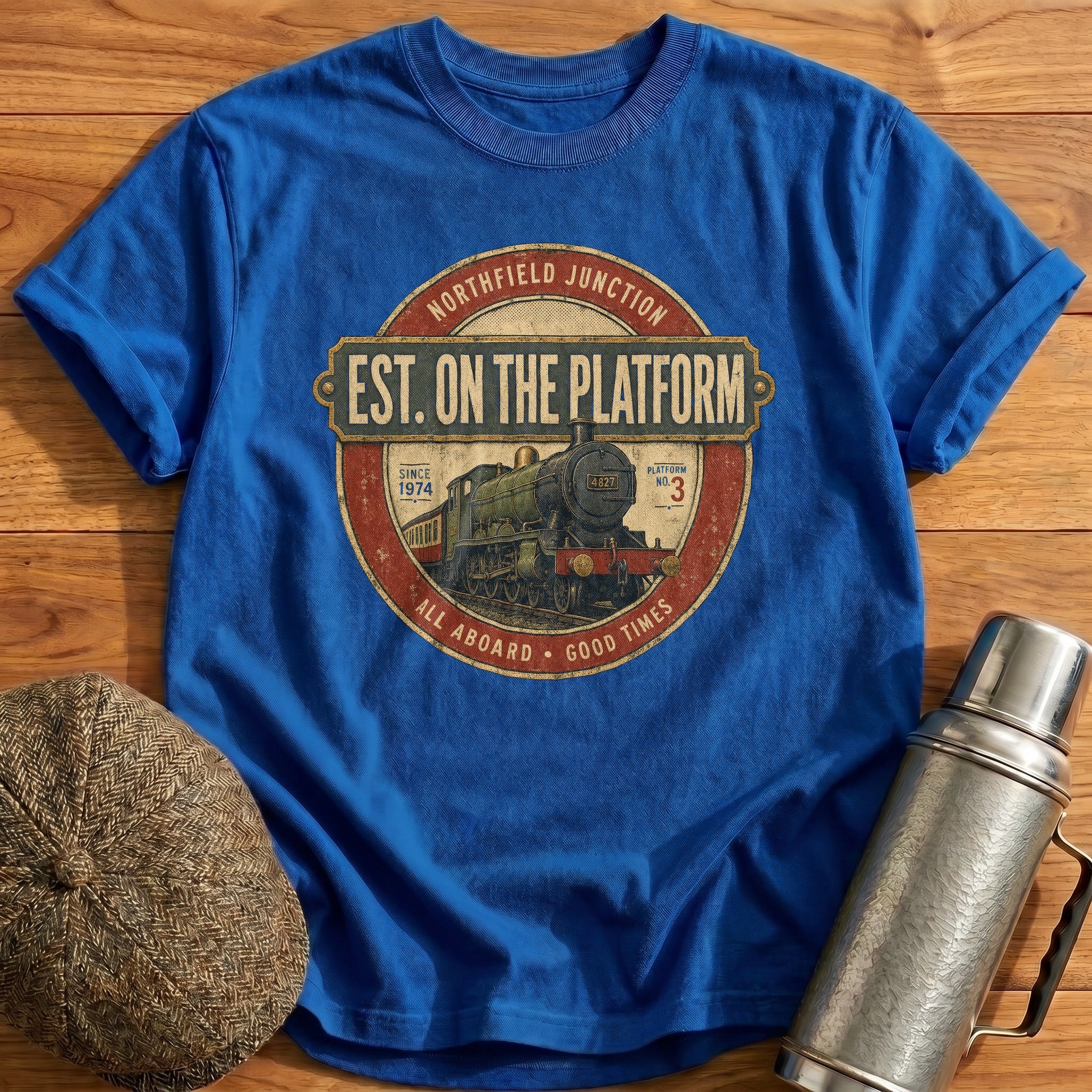 Est. on the Platform T-Shirt - Royal