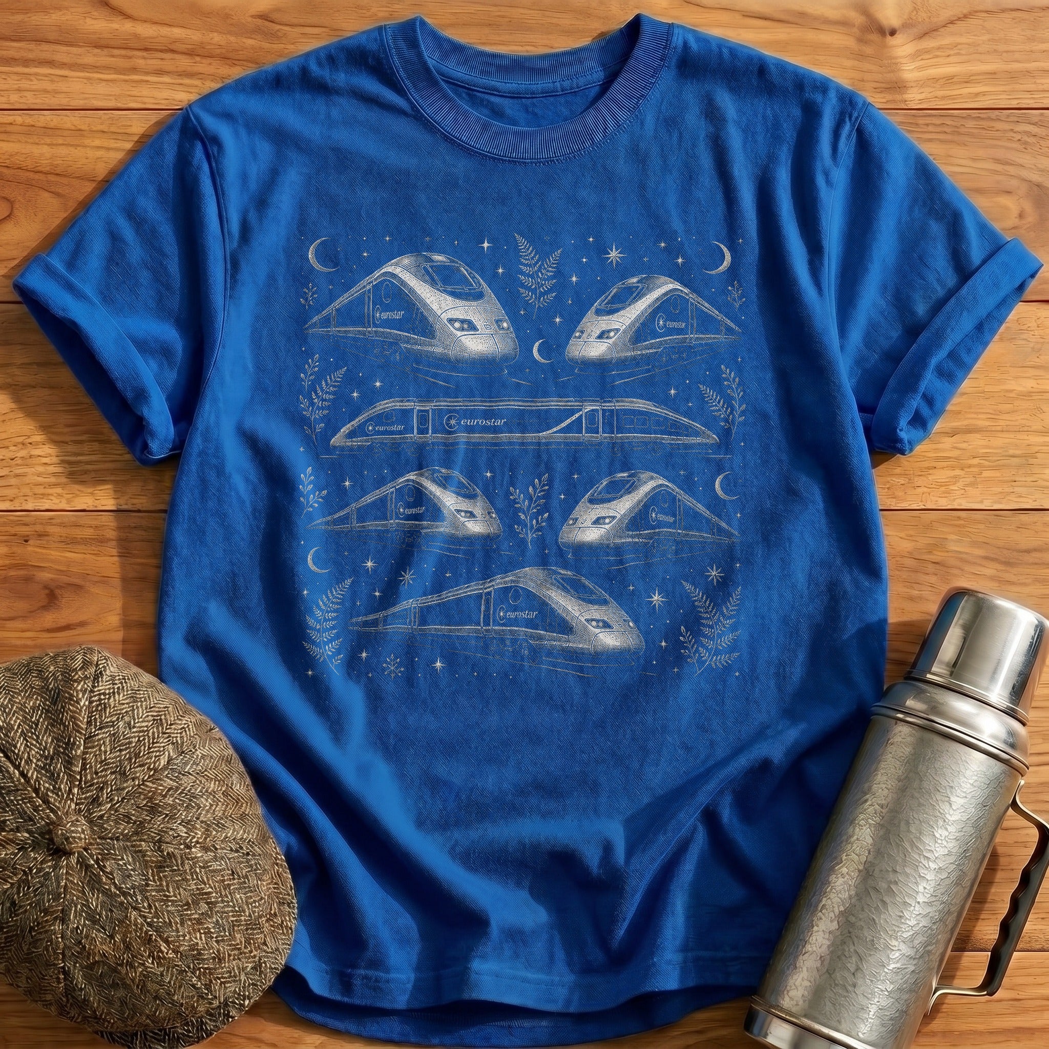 Eurostar Contained Print T-Shirt - Royal