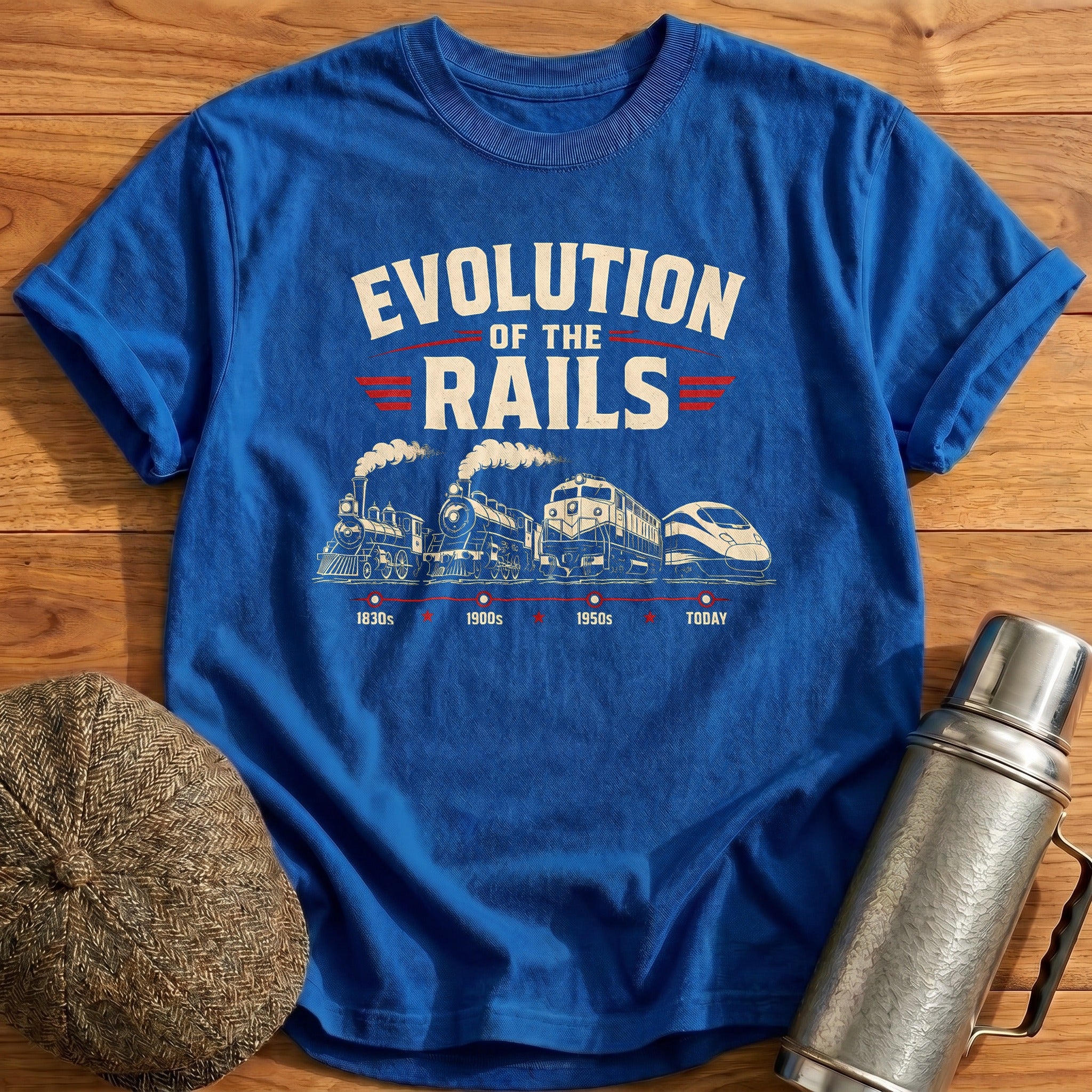 Evolution of the Rails T-Shirt - Royal