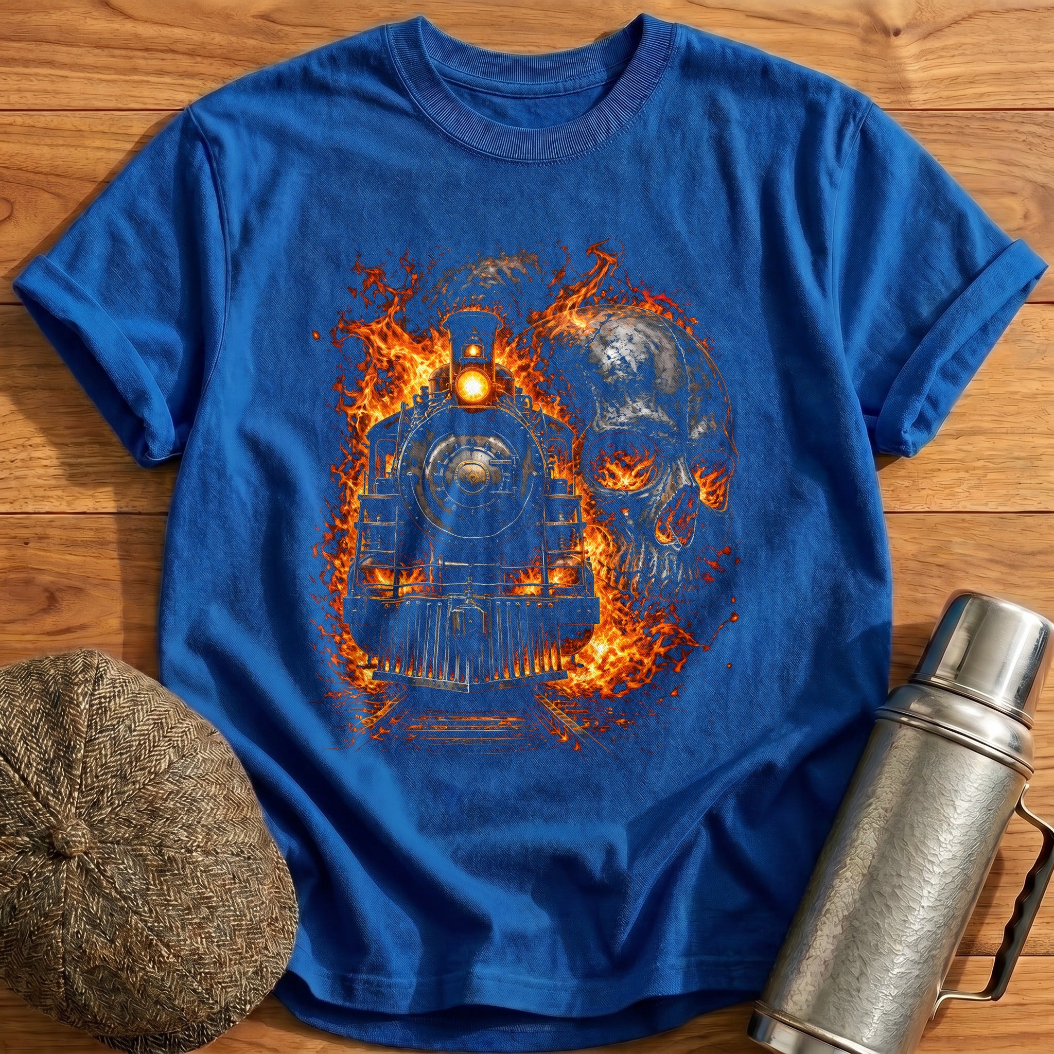 Flaming Steam Skull 32 - Royal