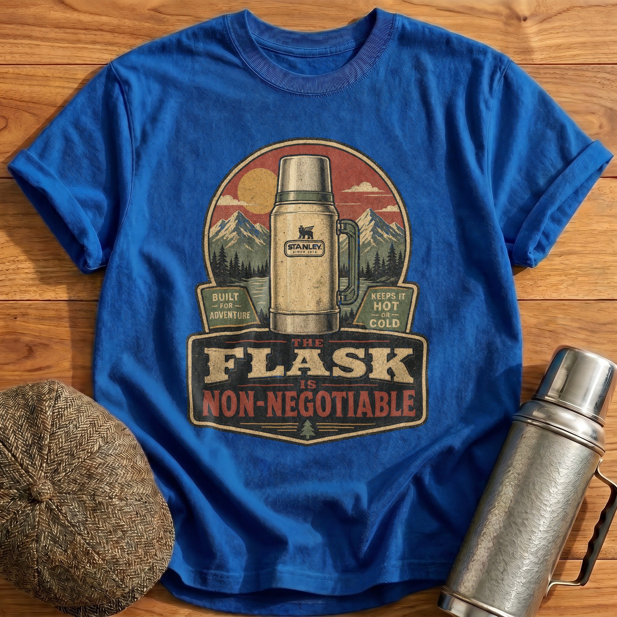 Flask Non-Negotiable T-Shirt - Royal