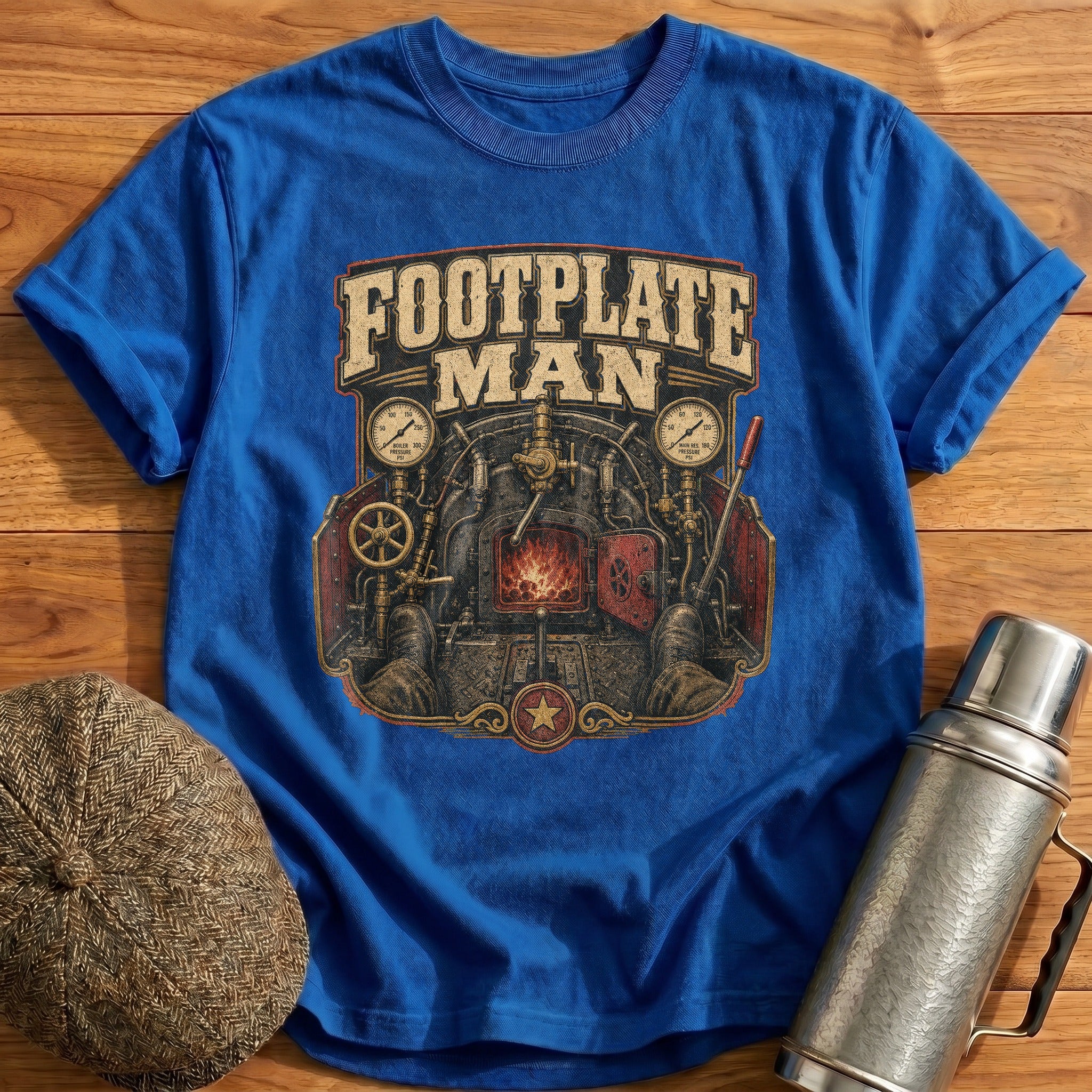 Footplate Man T-Shirt - Royal