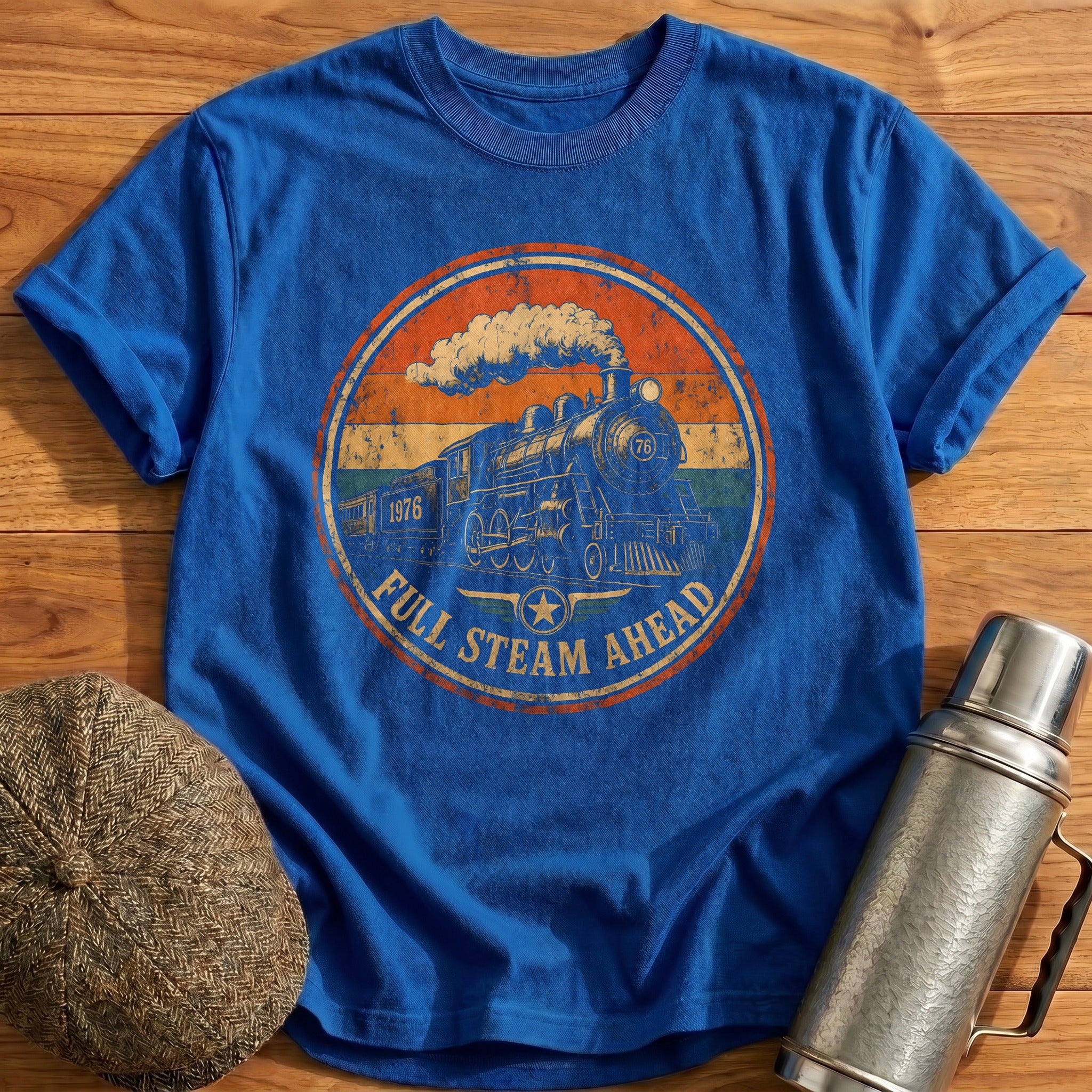 Full Steam Ahead Train Vintage - Royal