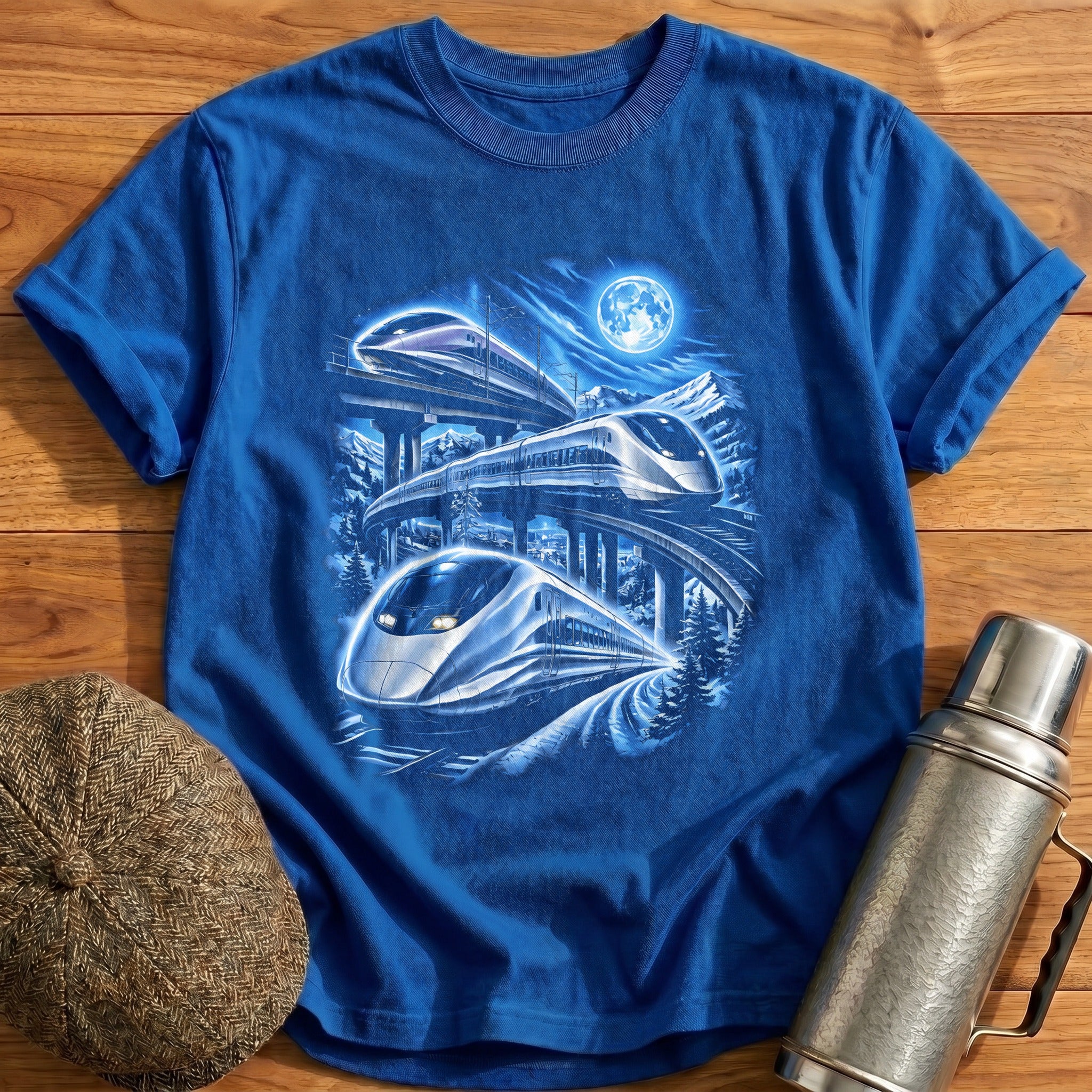 Futuristic Train Lover Night Sky - Royal