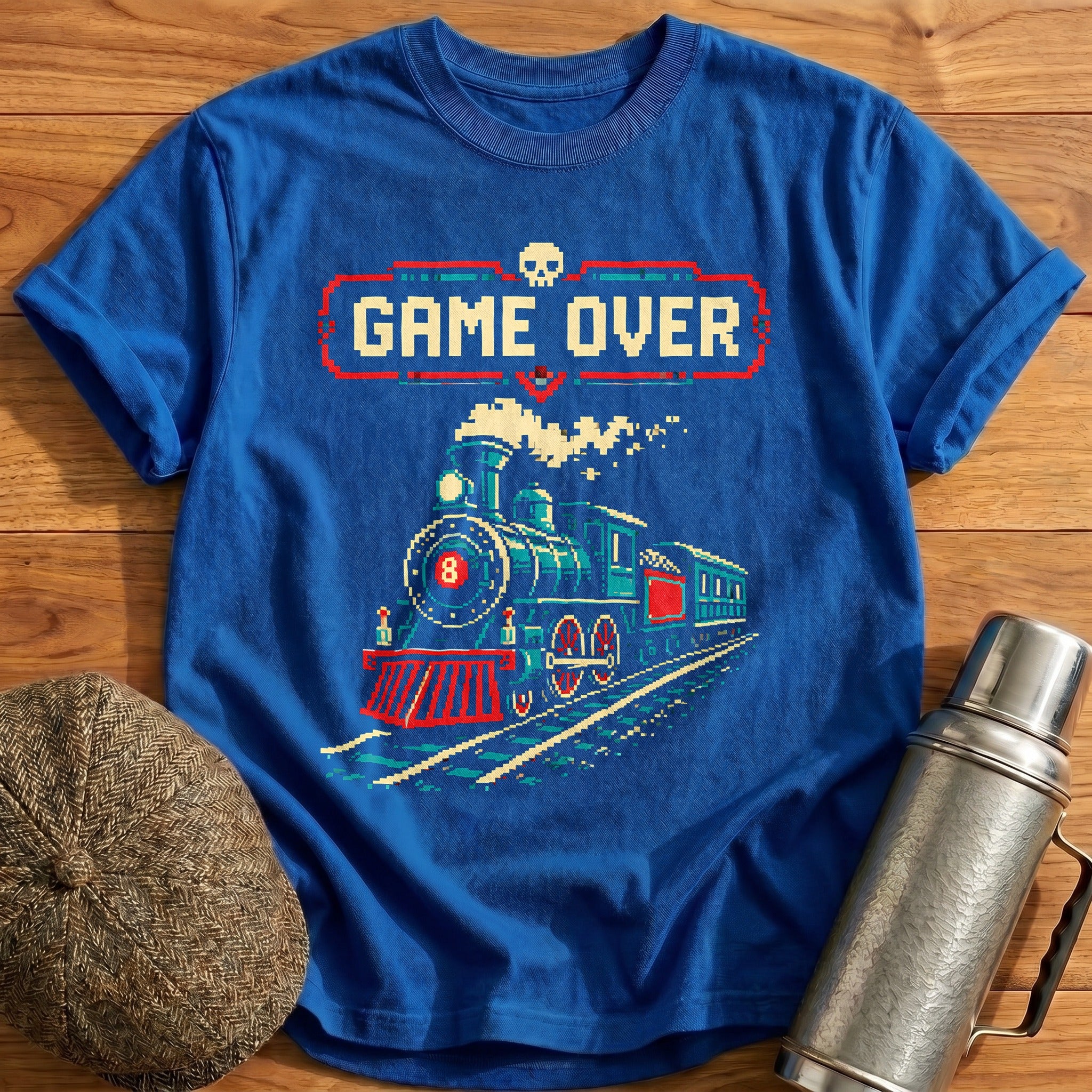 Game Over Steam T-Shirt - Royal