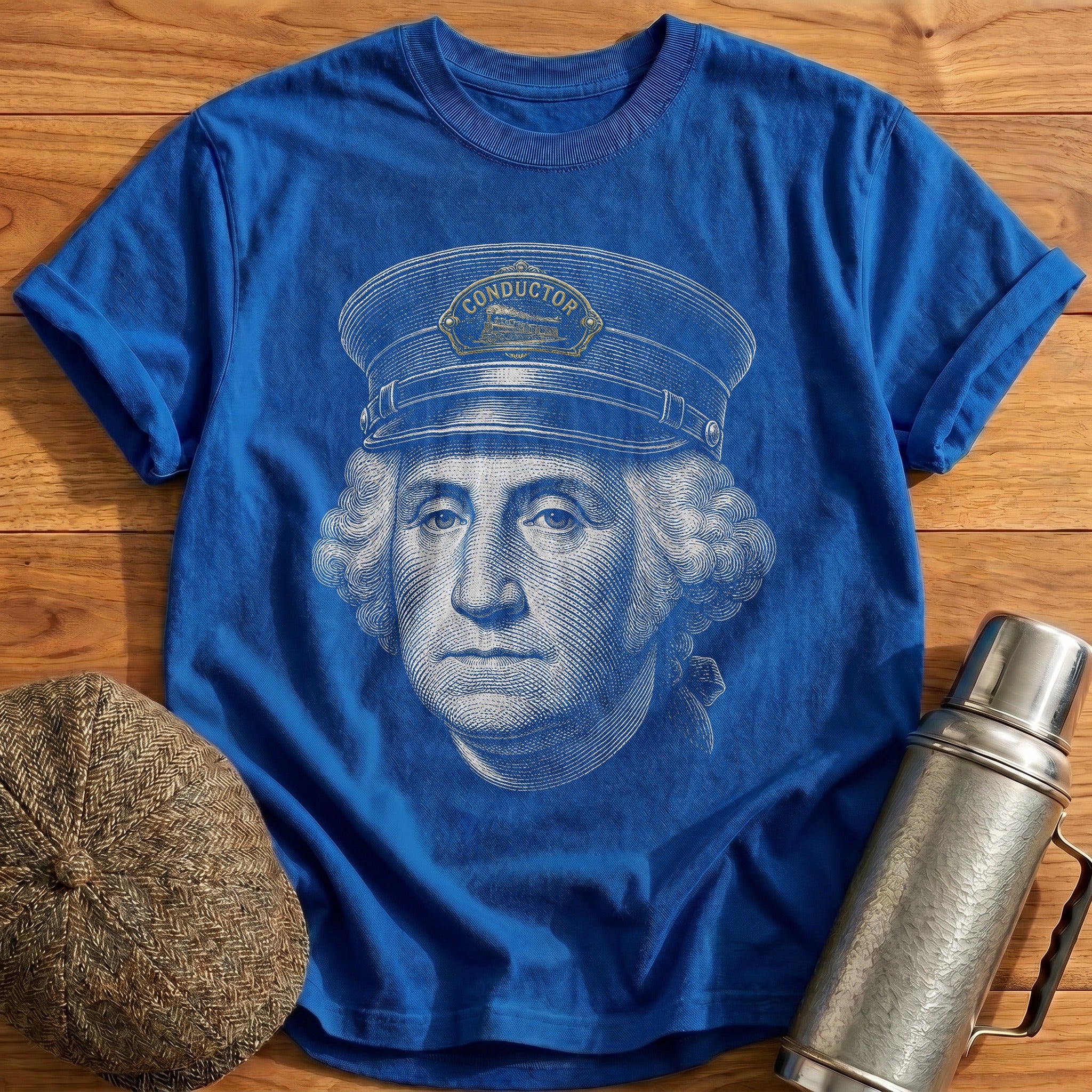 George Washington Conductor T-Shirt - Royal