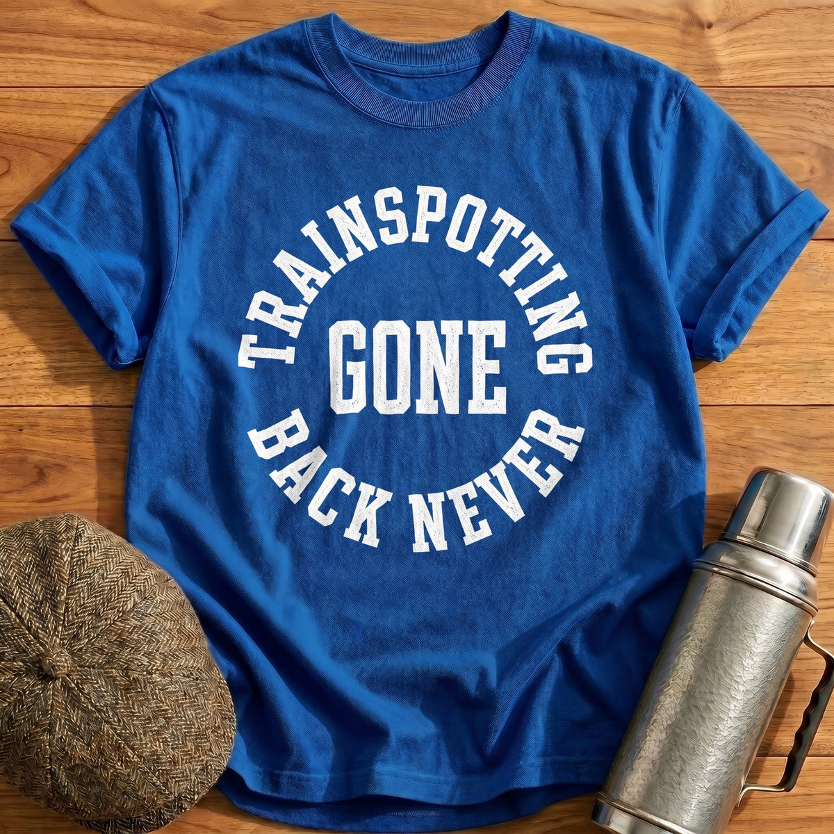 Gone Trainspotting Back Never 60 T-Shirt - Royal