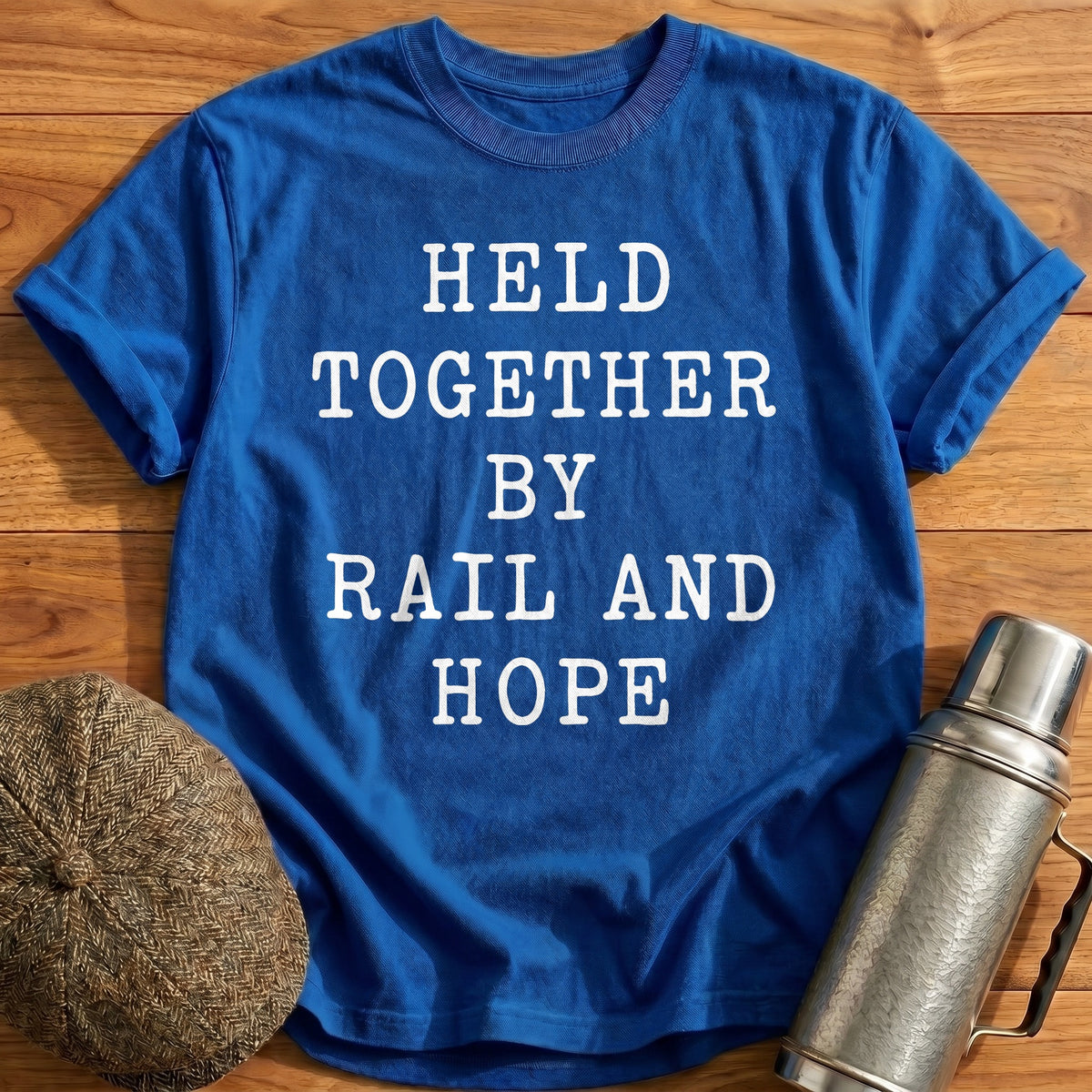 Held Together By Rail And Hope 28 T-Shirt - Royal