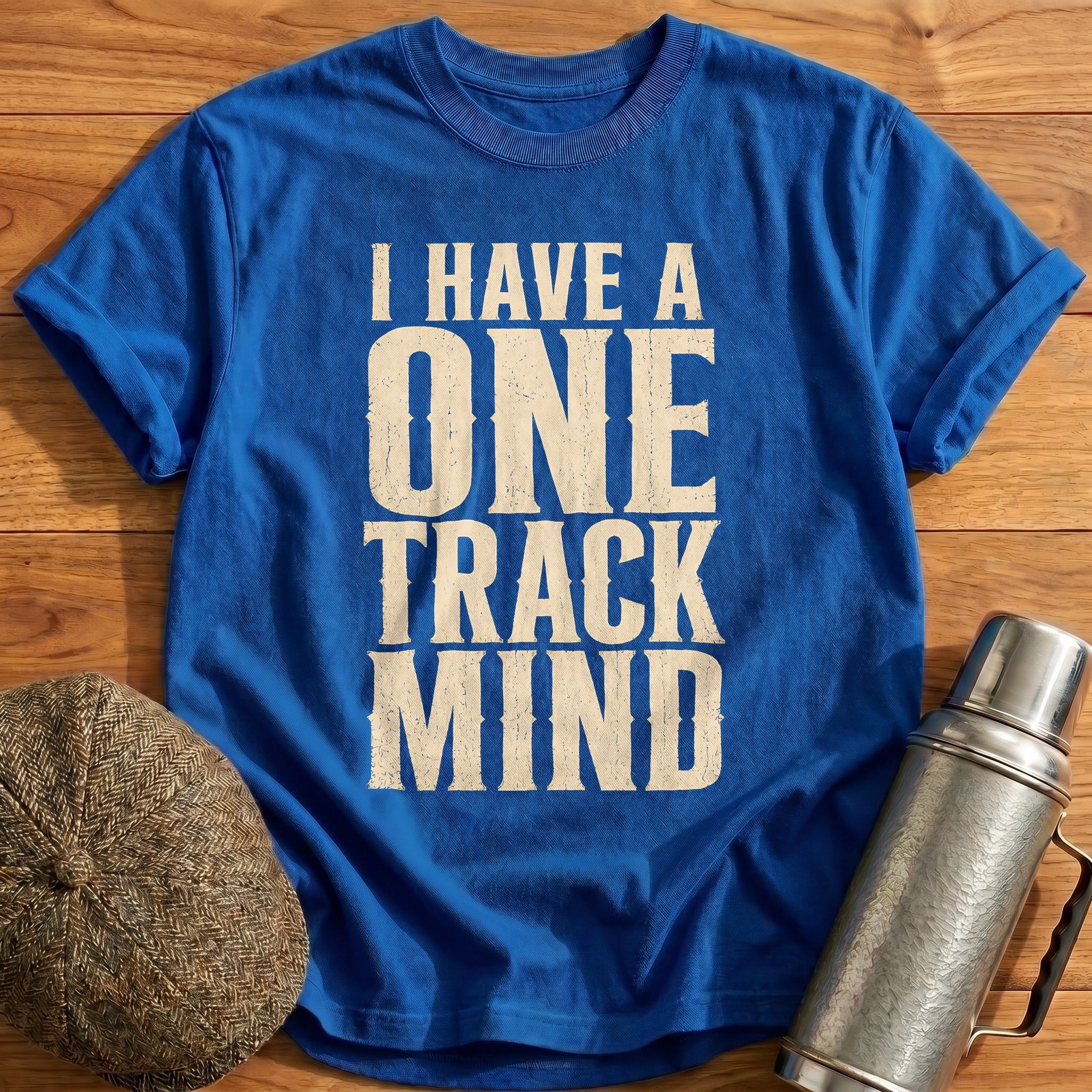 I Have A One Track Mind Runner Focused Funny - Royal