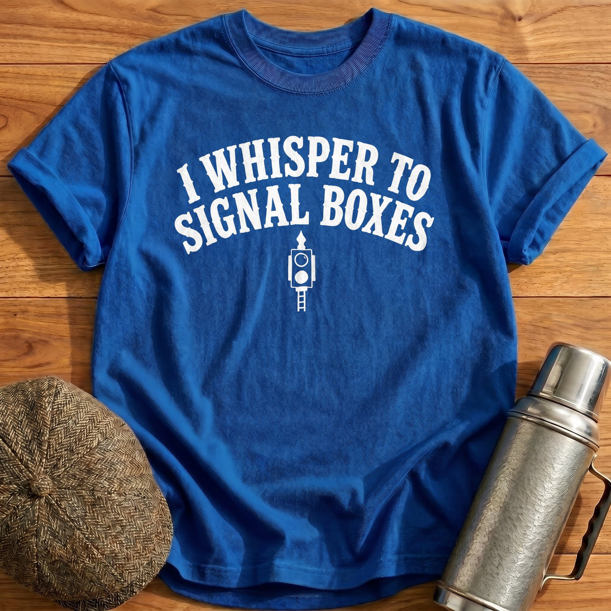 I Whisper To Signal Boxes 65 T-Shirt - Royal