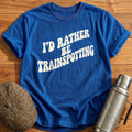 Id Rather Be Trainspotting 44 T-Shirt - Royal