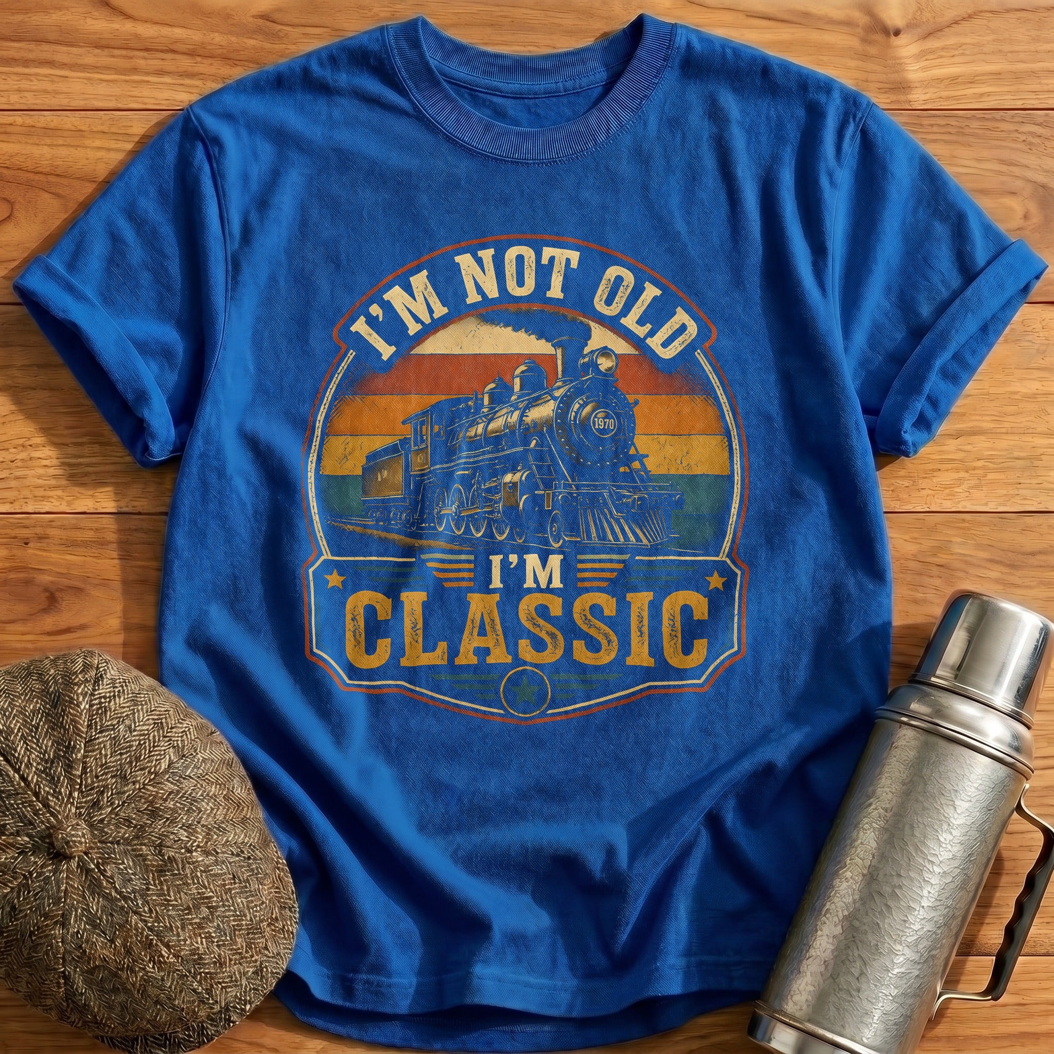 Im Not Old Im Classic Train Vintage - Royal
