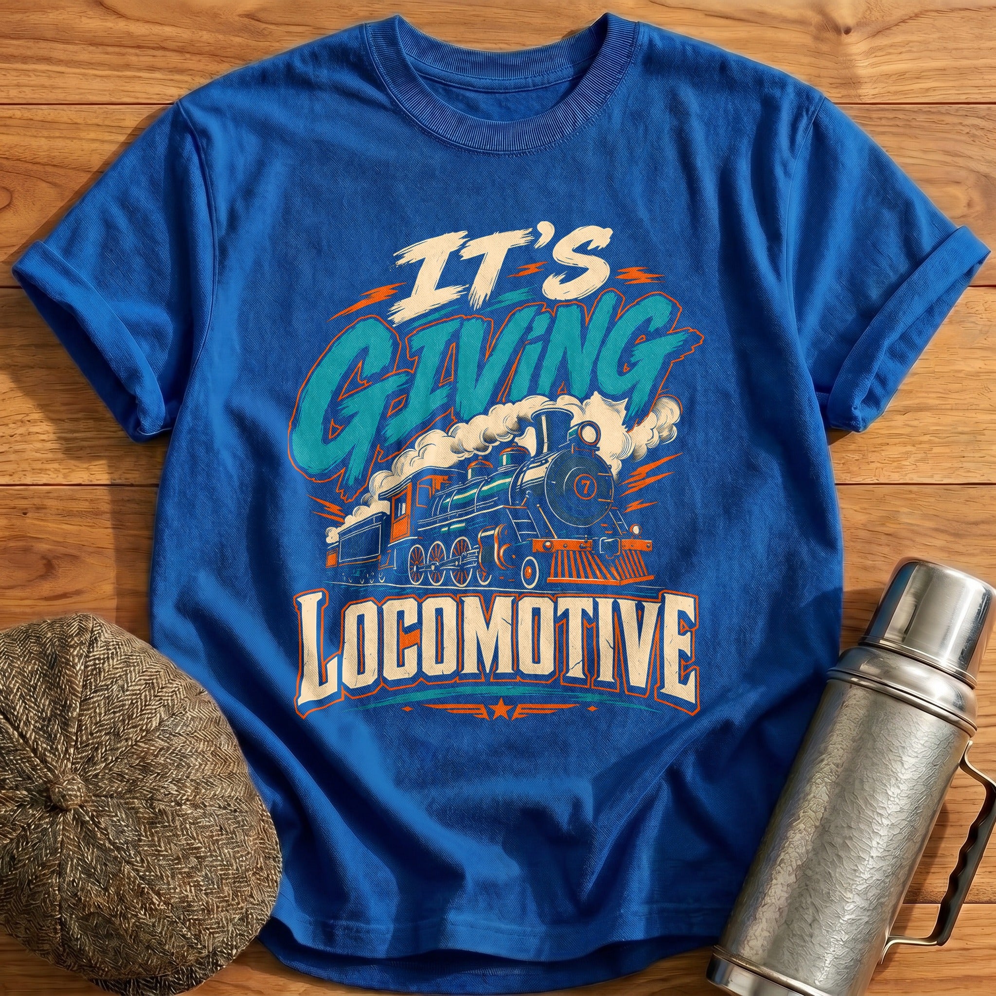 Its Giving Locomotive Train Enthusiast Vintage - Royal