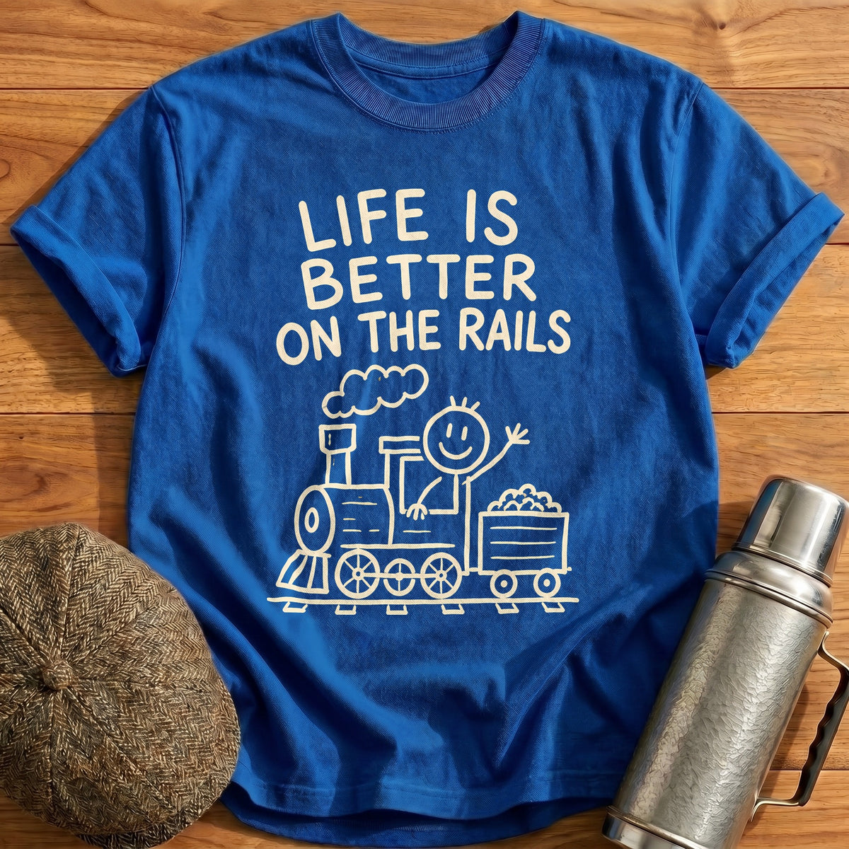 Life Is Better On The Rails 29 T-Shirt - Royal