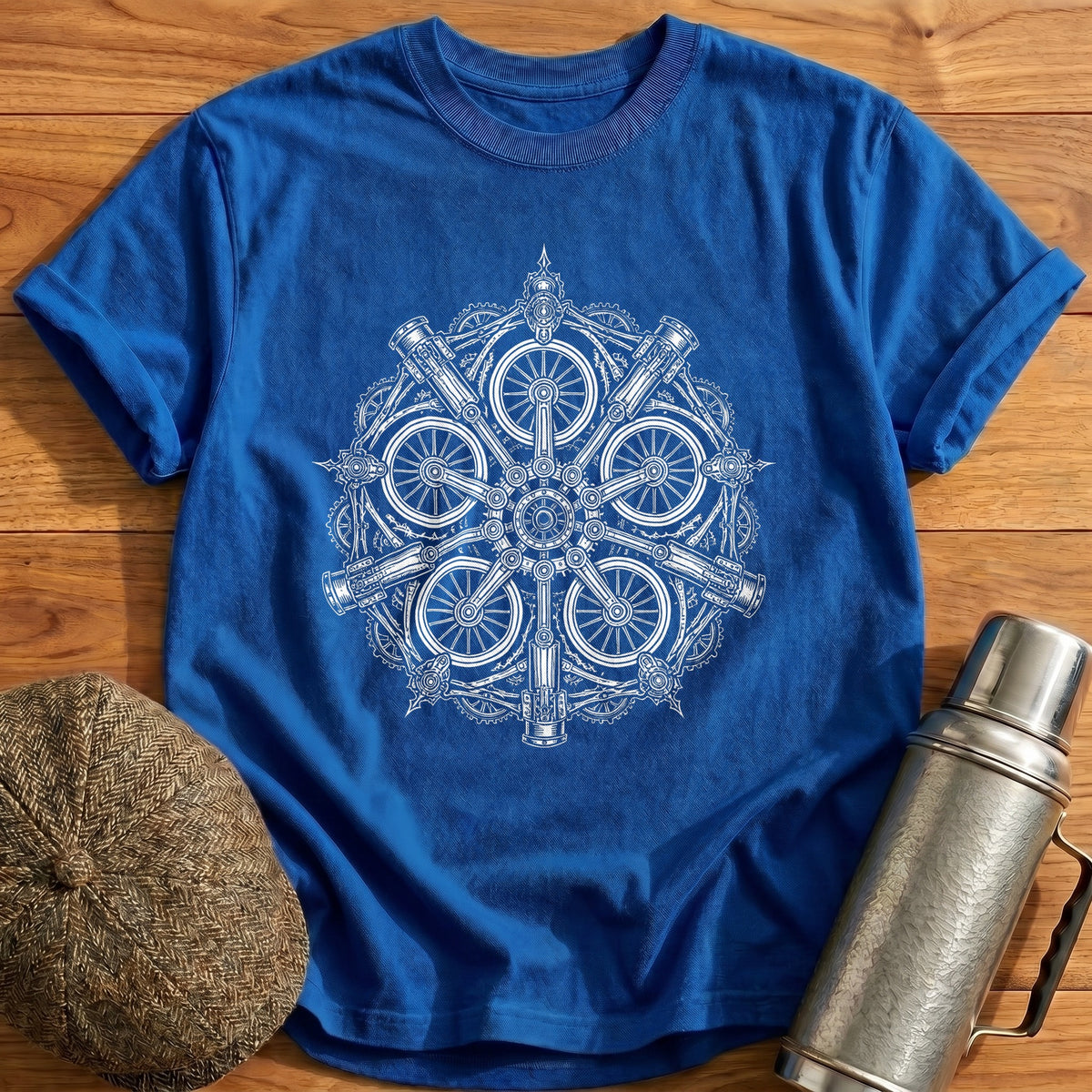 Loco Mandala Blackwork 28 T-Shirt - Royal