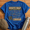 Misspent Life Map T-Shirt - Royal