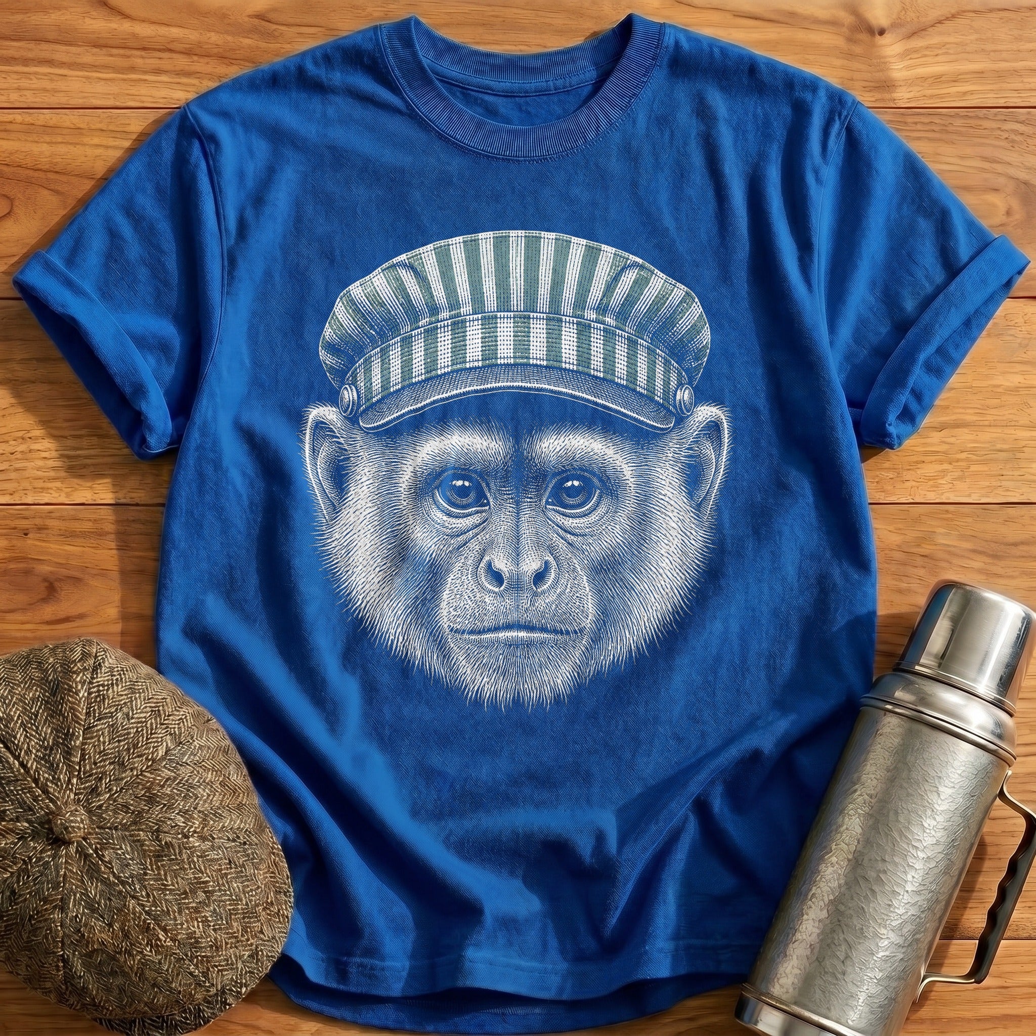 Monkey Driver Soft Teal T-Shirt - Royal