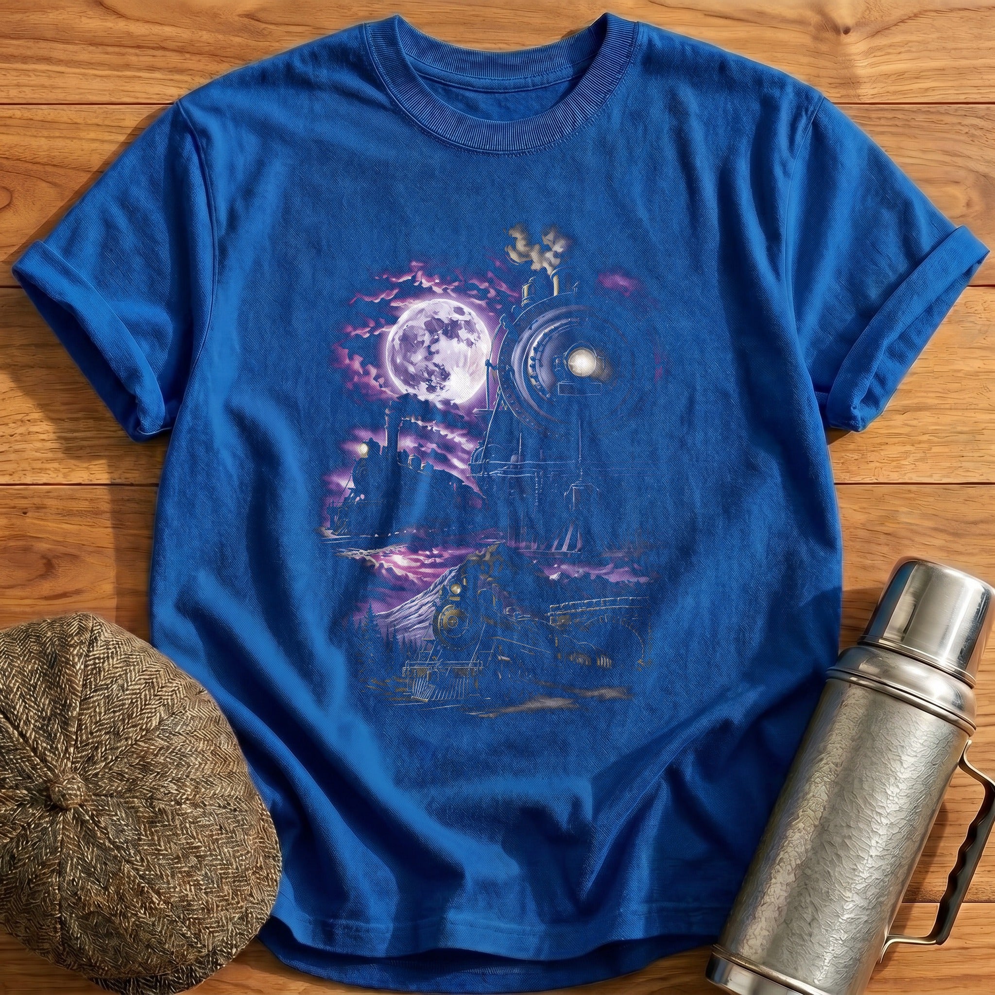 Moonlit Steam Trains Railway Enthusiast - Royal