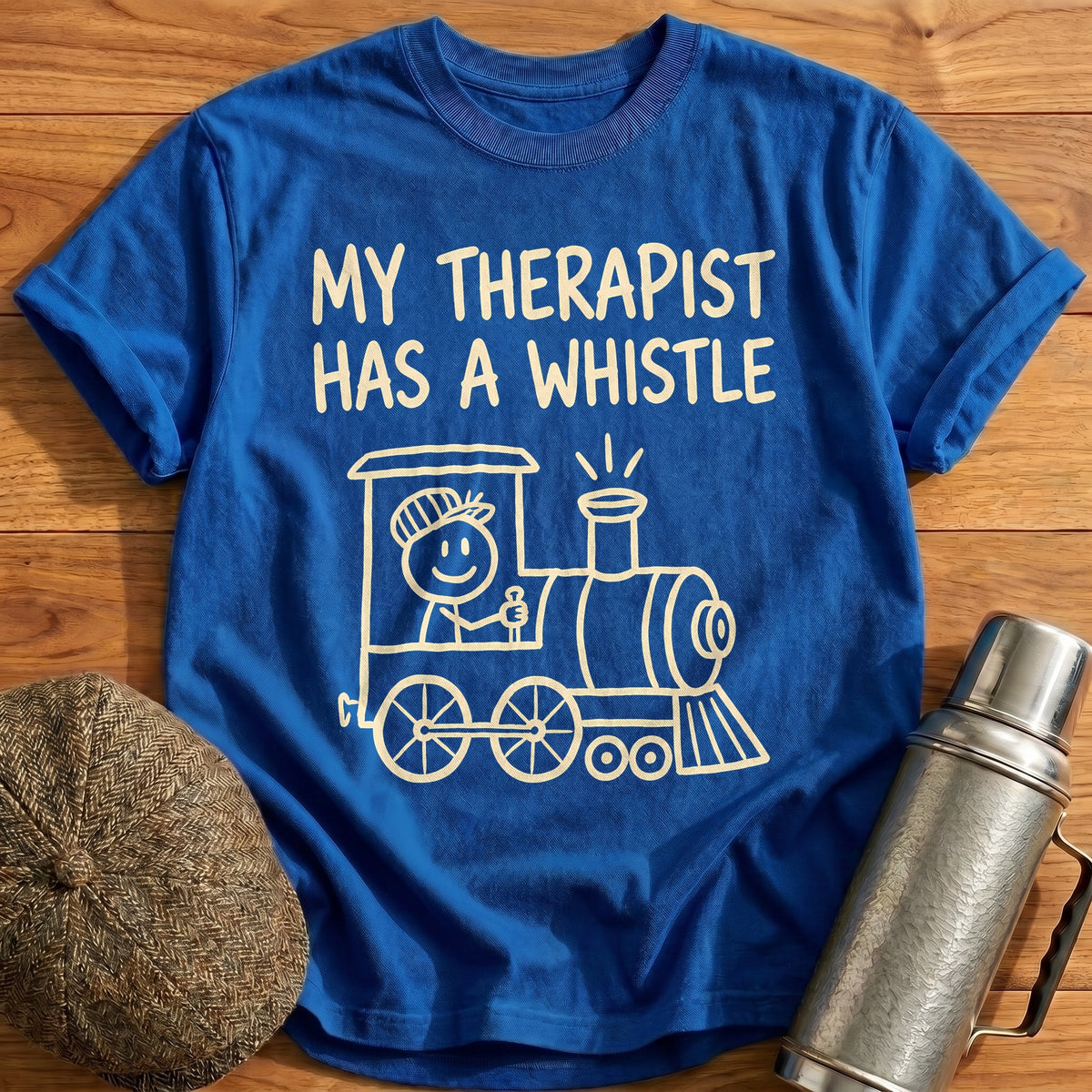 My Therapist Has A Whistle 95 T-Shirt - Royal