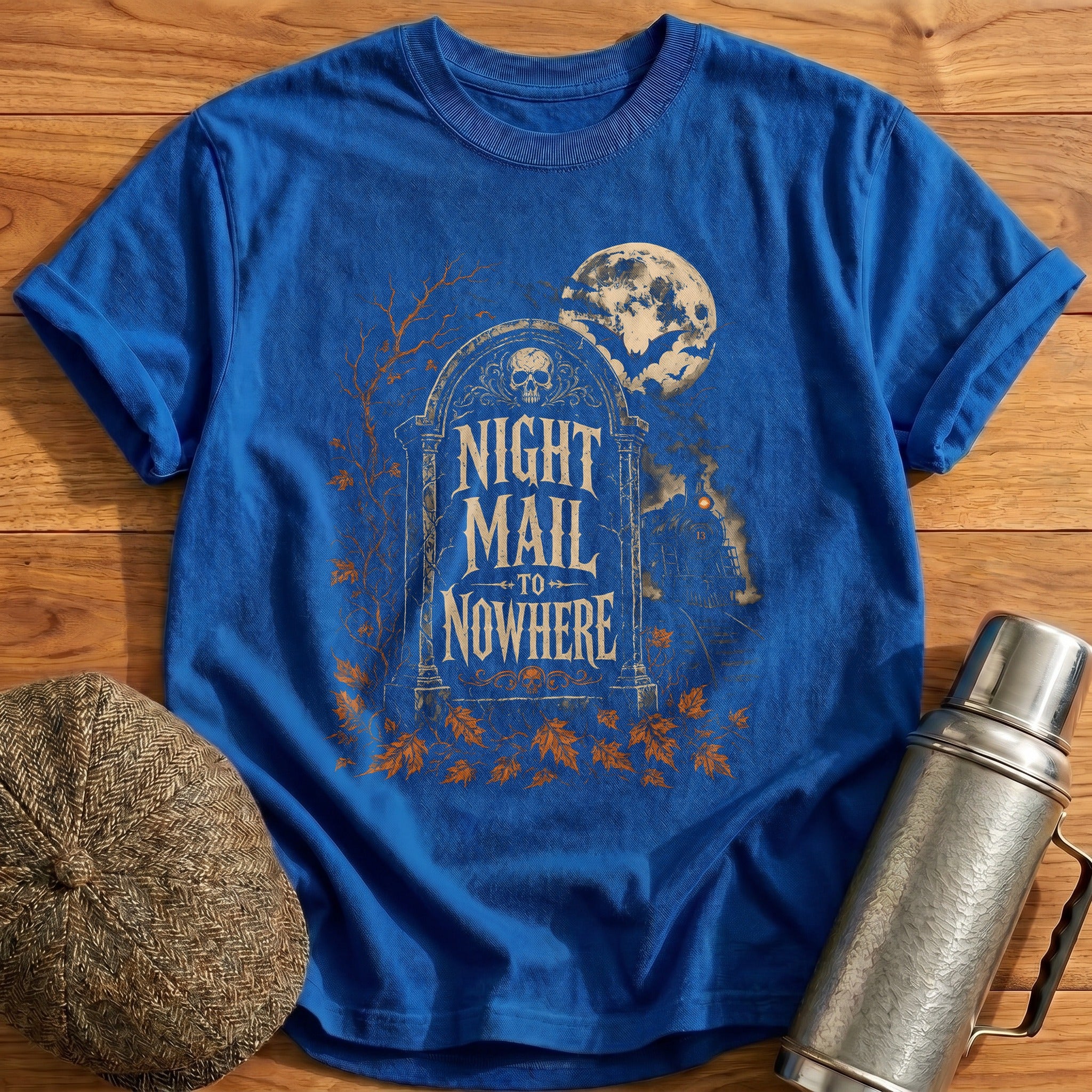 Night Mail To Nowhere T-Shirt - Royal