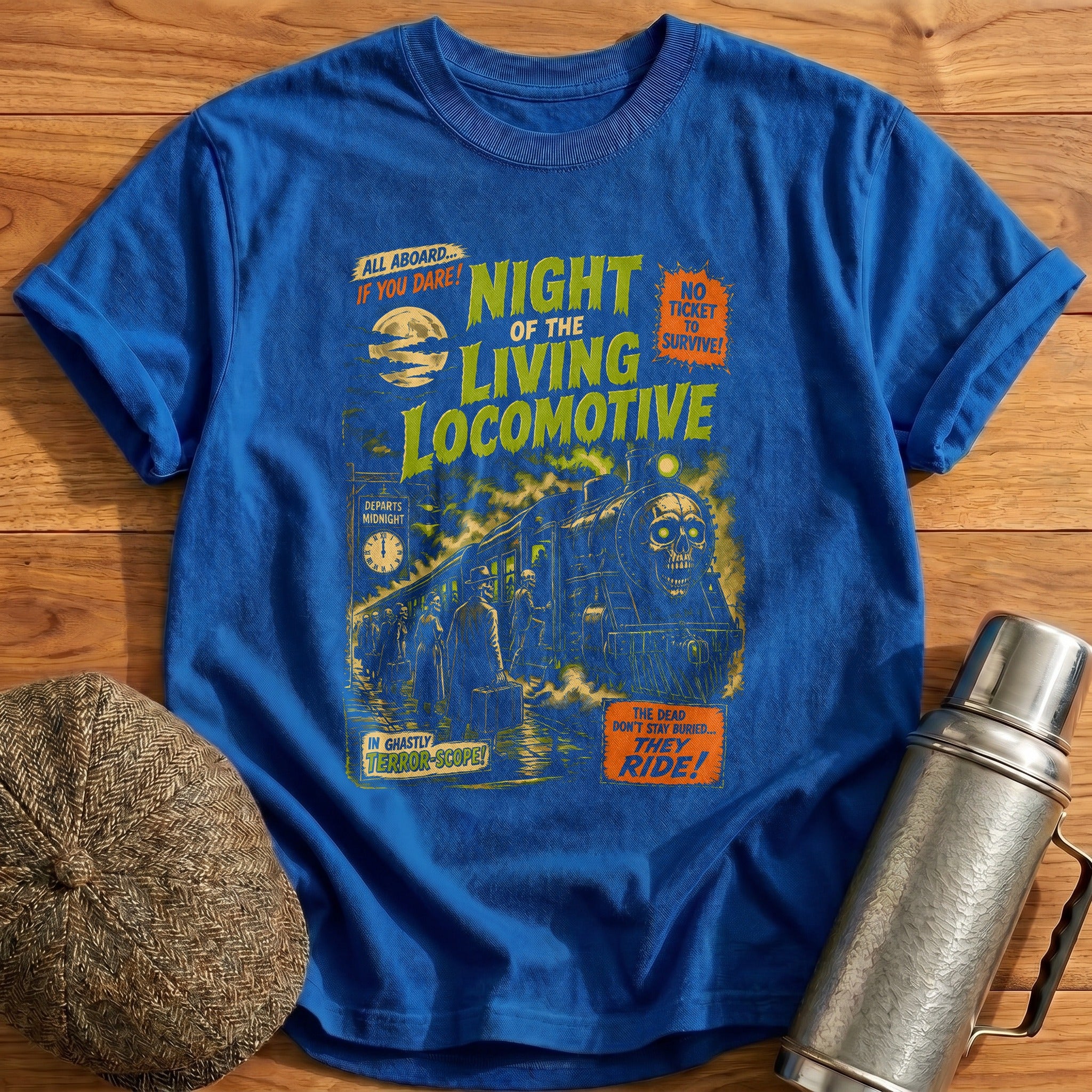 Night Of The Living Locomotive T-Shirt - Royal