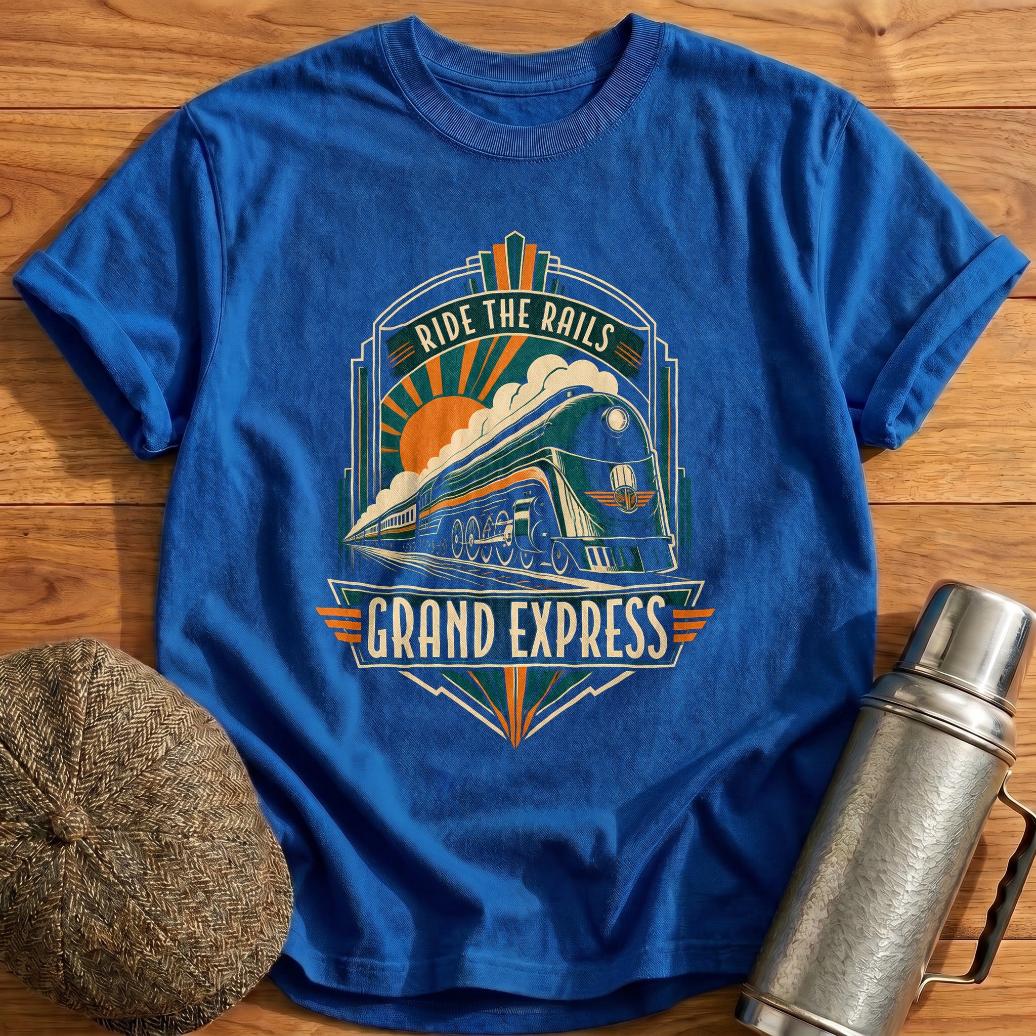 Ride the Rails T-Shirt - Royal