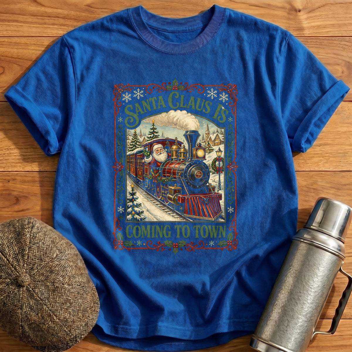 Santa Claus Is Coming To Town 93 T-Shirt - Royal