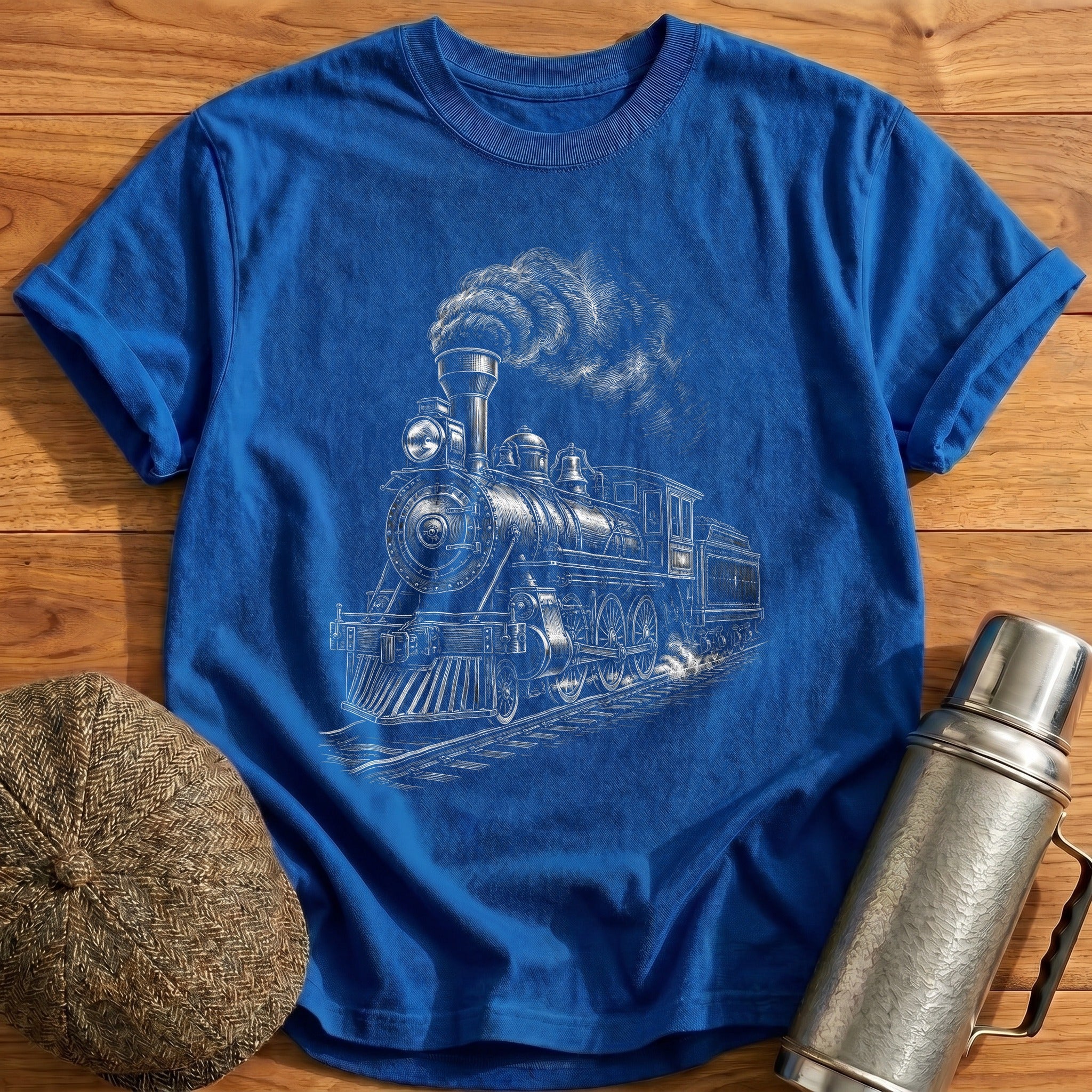 Scratchboard Loco 16 T-Shirt - Royal