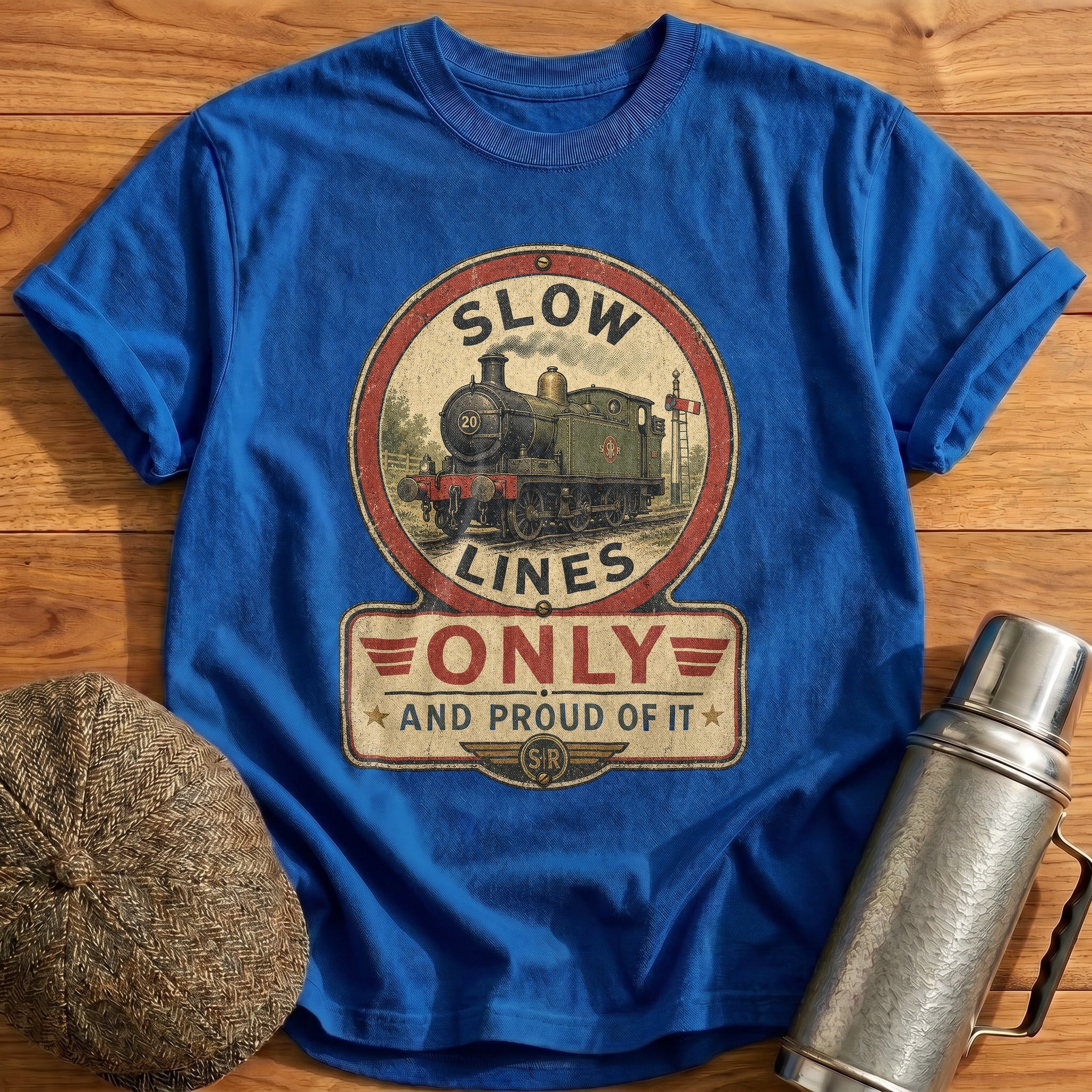 Slow Lines Only T-Shirt - Royal
