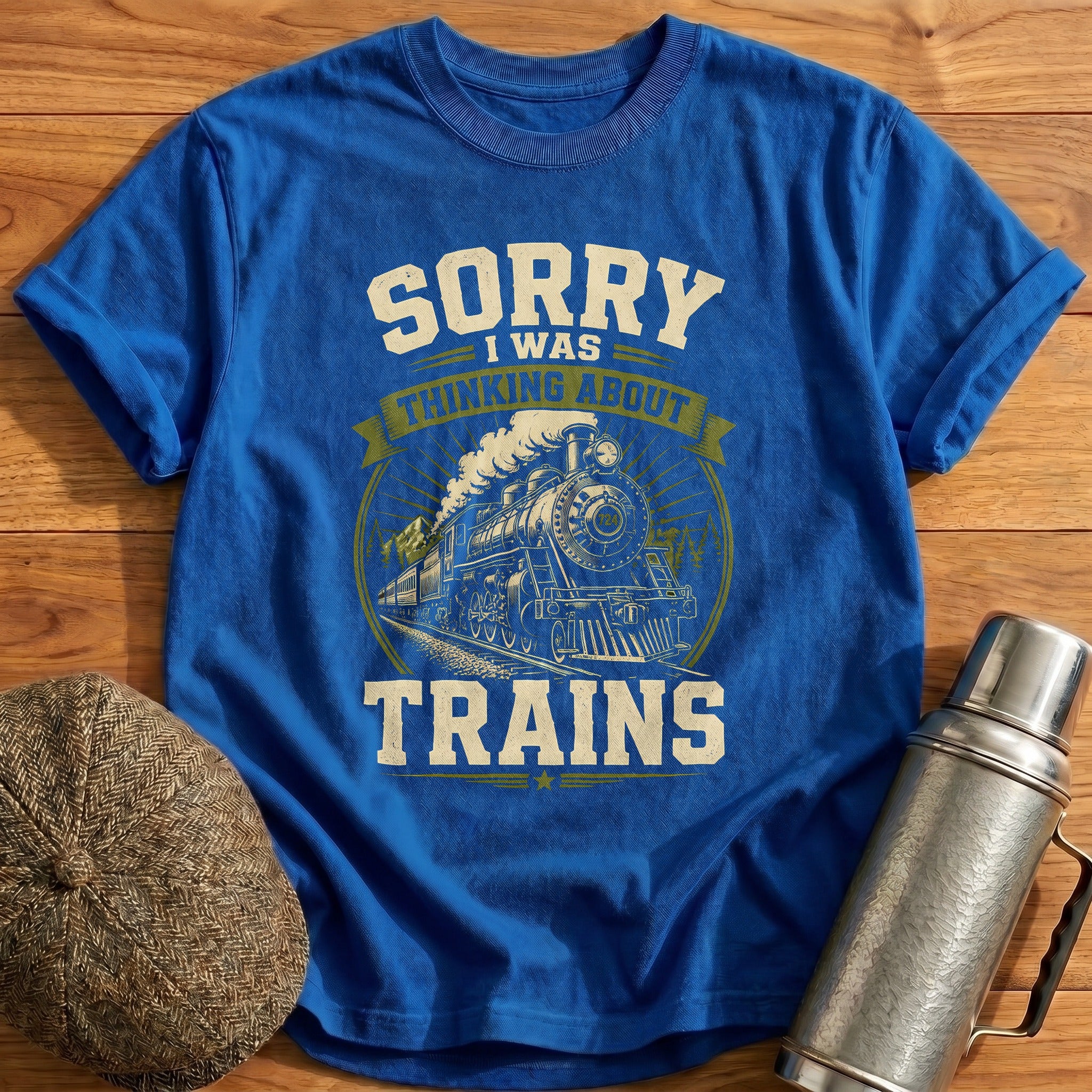 Sorry, I Was Thinking T-Shirt - Royal