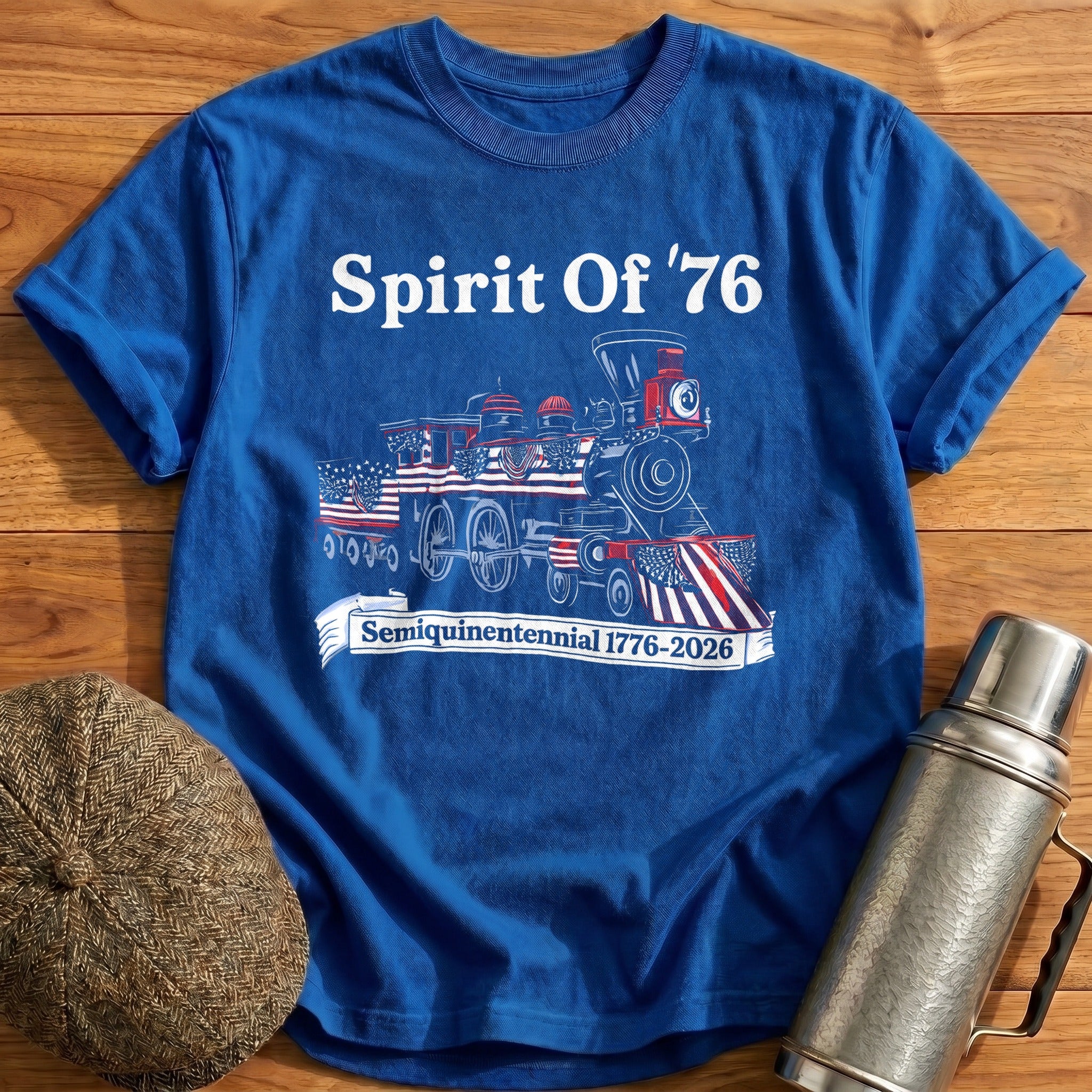 Spirit_Of_76_Locomotive_ T-Shirt - Royal