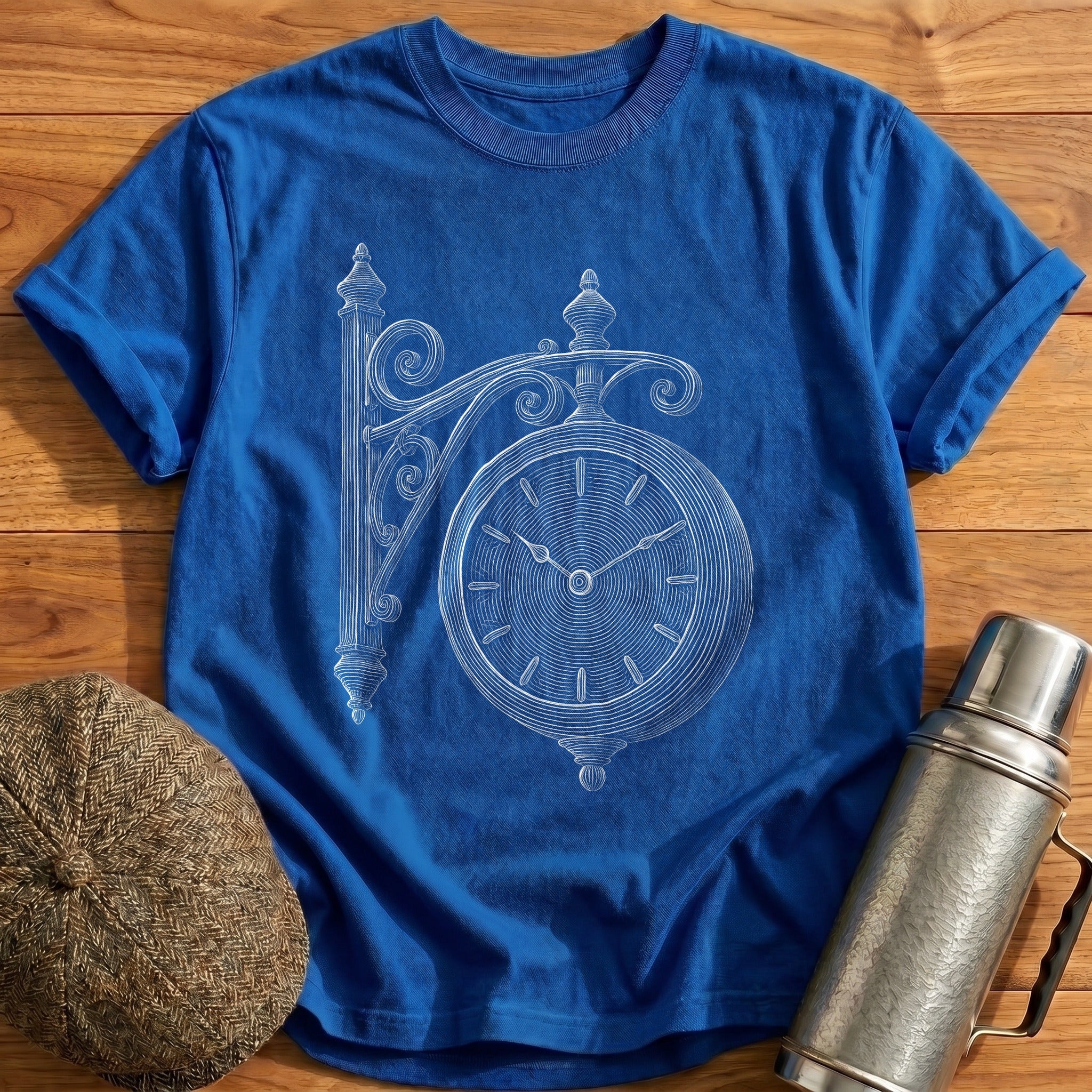 Station Clock 71 T-Shirt - Royal