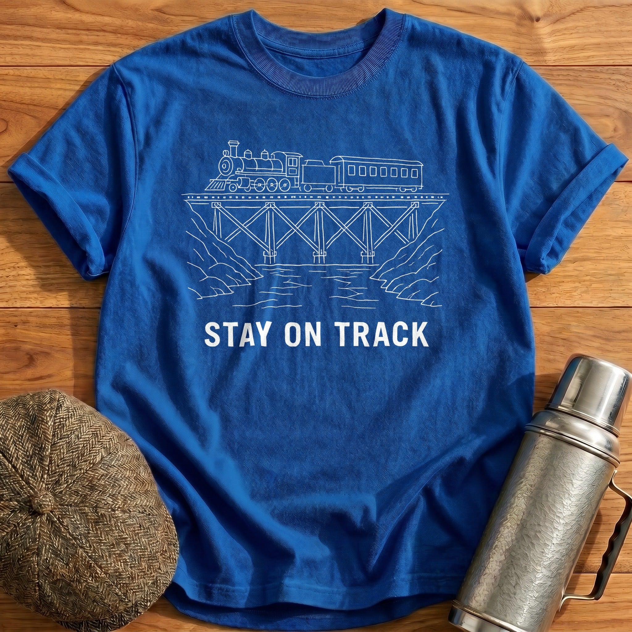 Stay On Track 45 T-Shirt - Royal