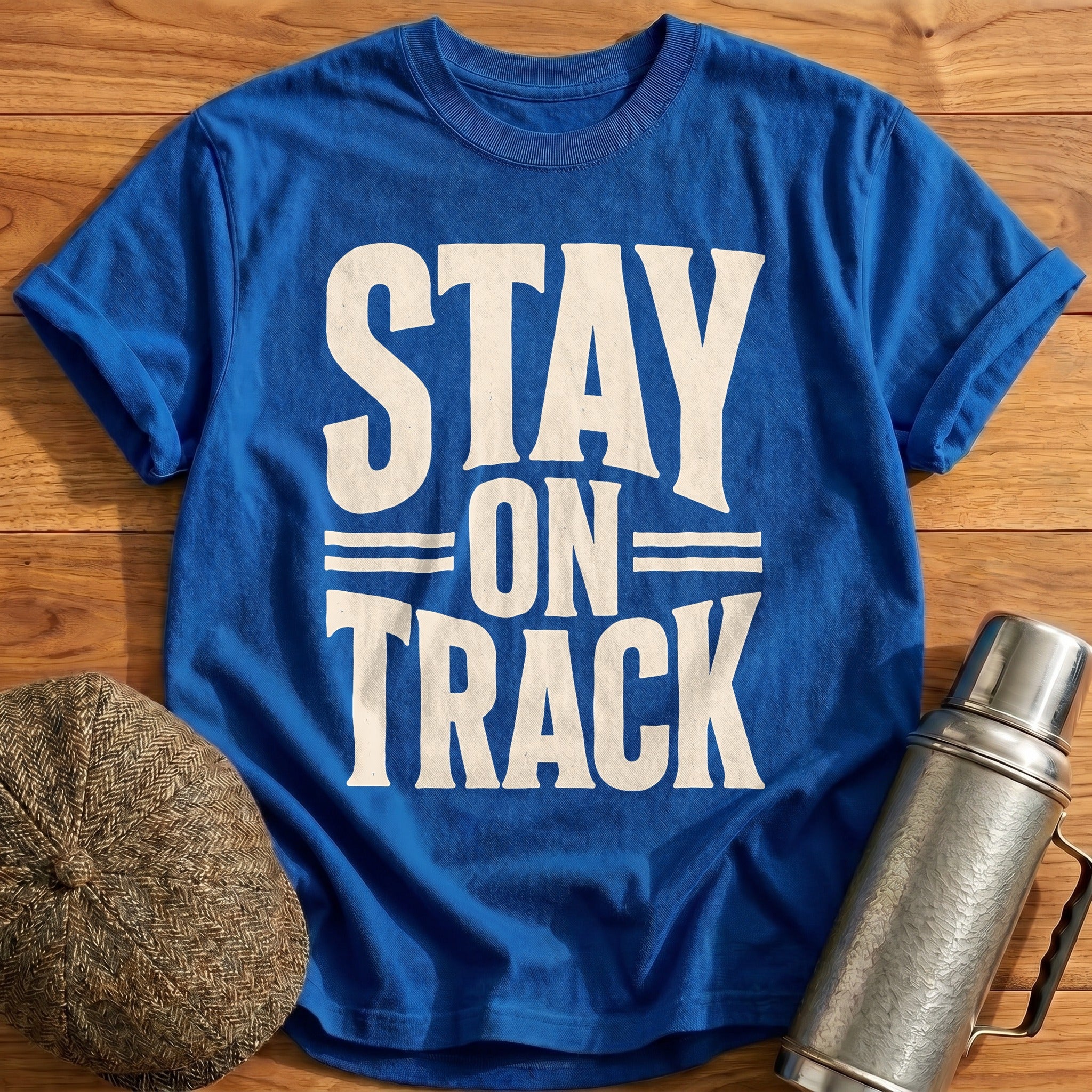 Stay On Track Motivational Athlete - Royal