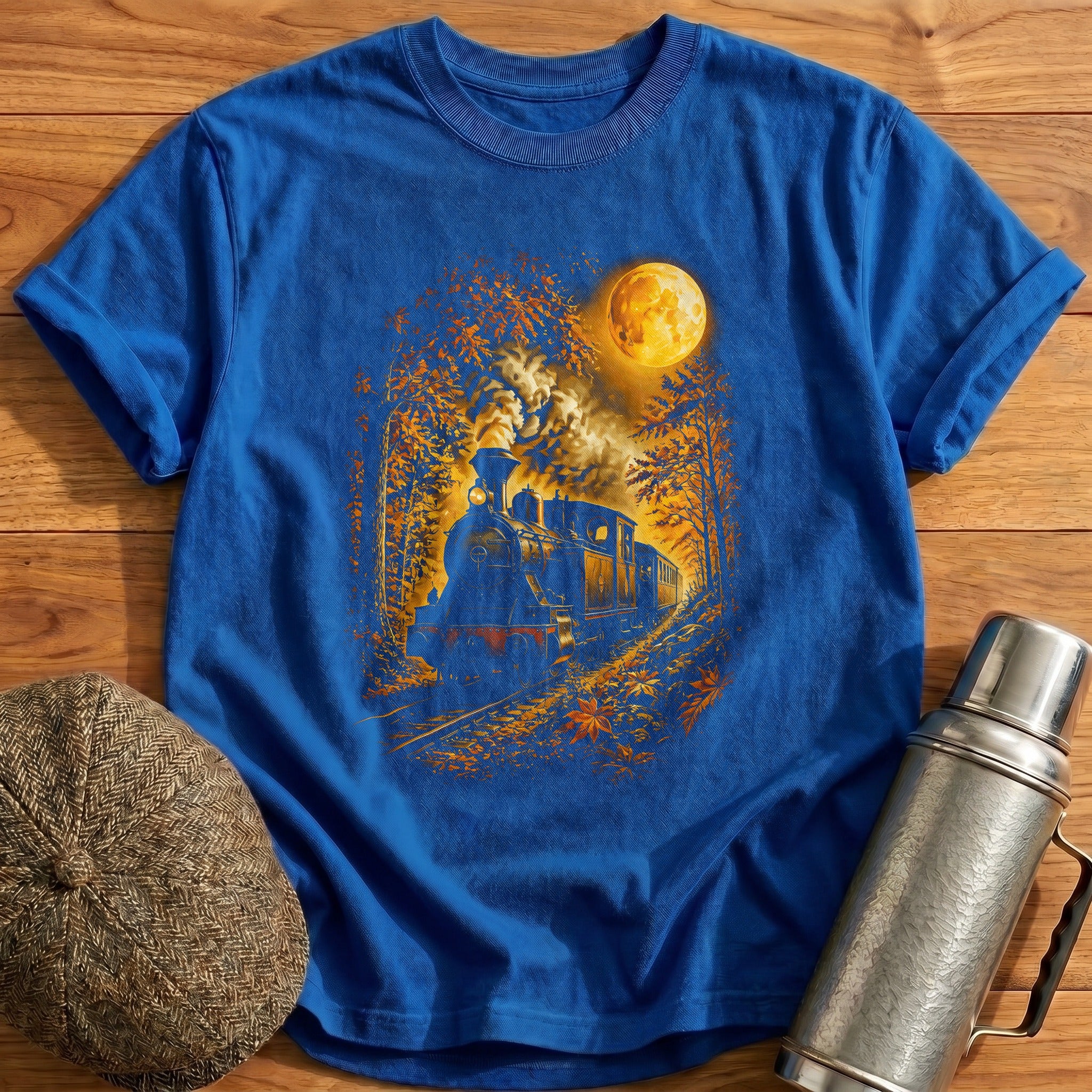 Steam Train Moonlight Night Forest - Royal