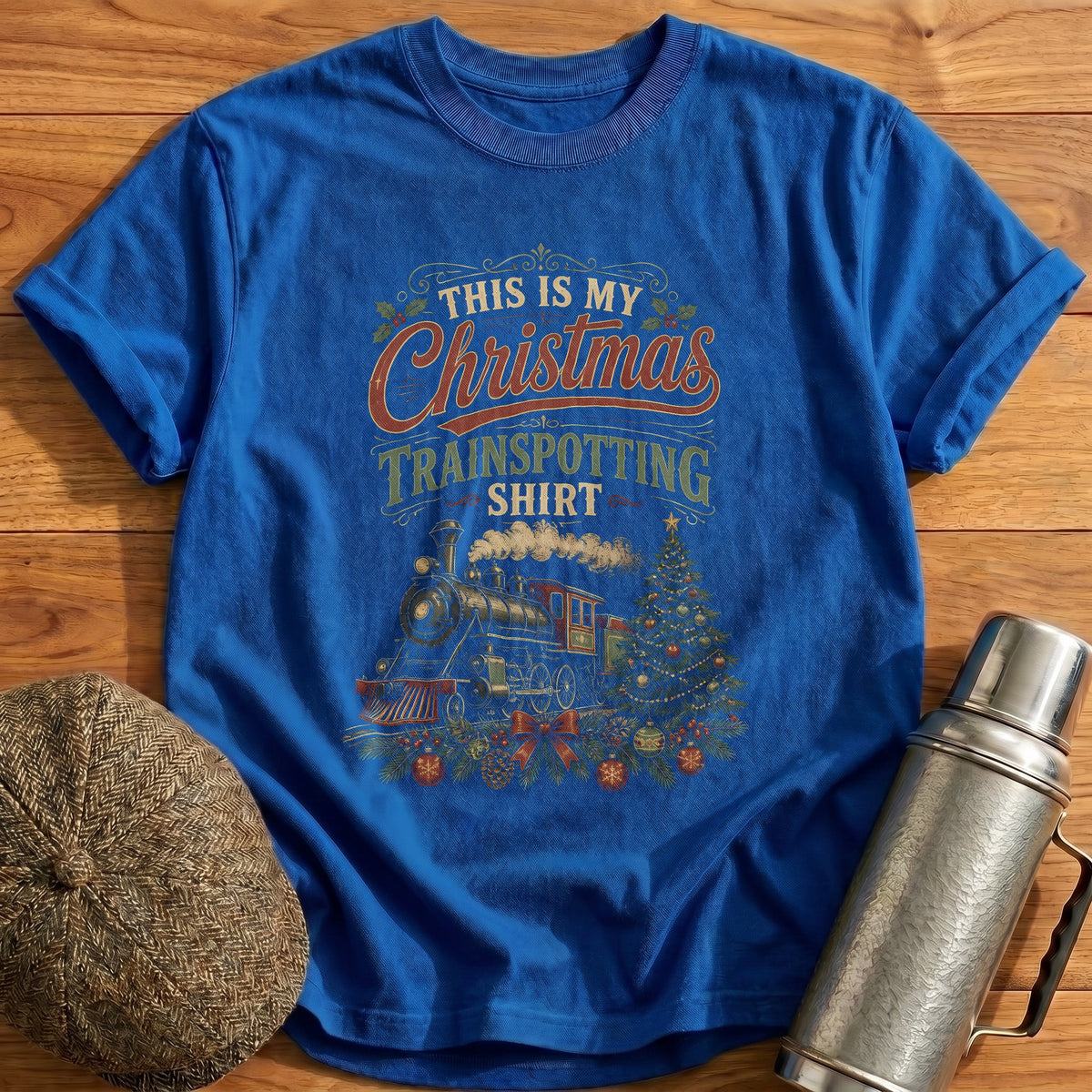 This Is My Christmas Trainspotting Shirt 38 T-Shirt - Royal