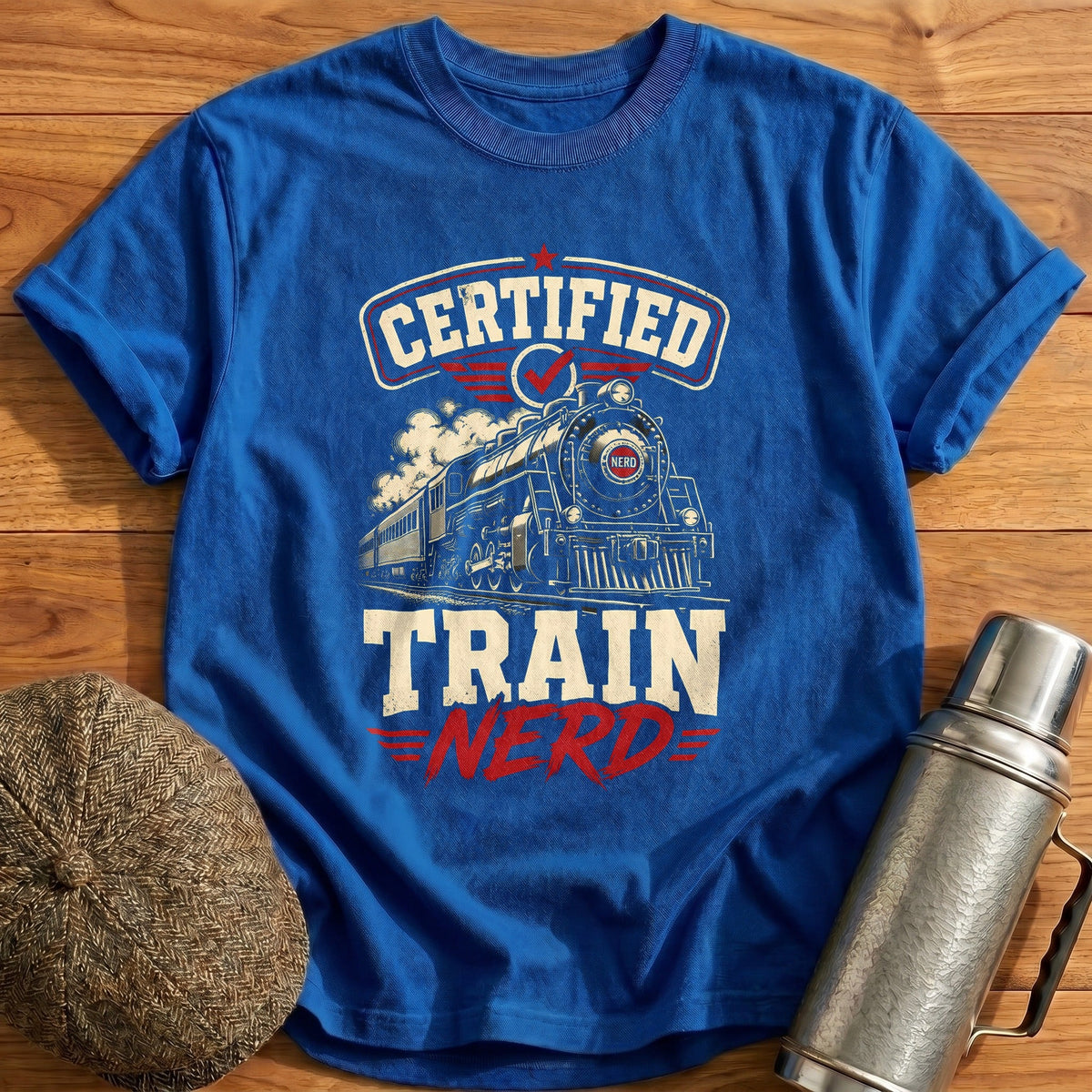 Train Nerd 76 Kids T-Shirt - Royal
