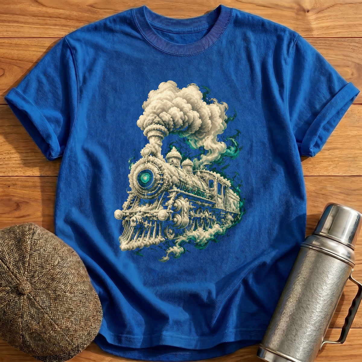 Train Smoke Surreal 57 T-Shirt - Royal